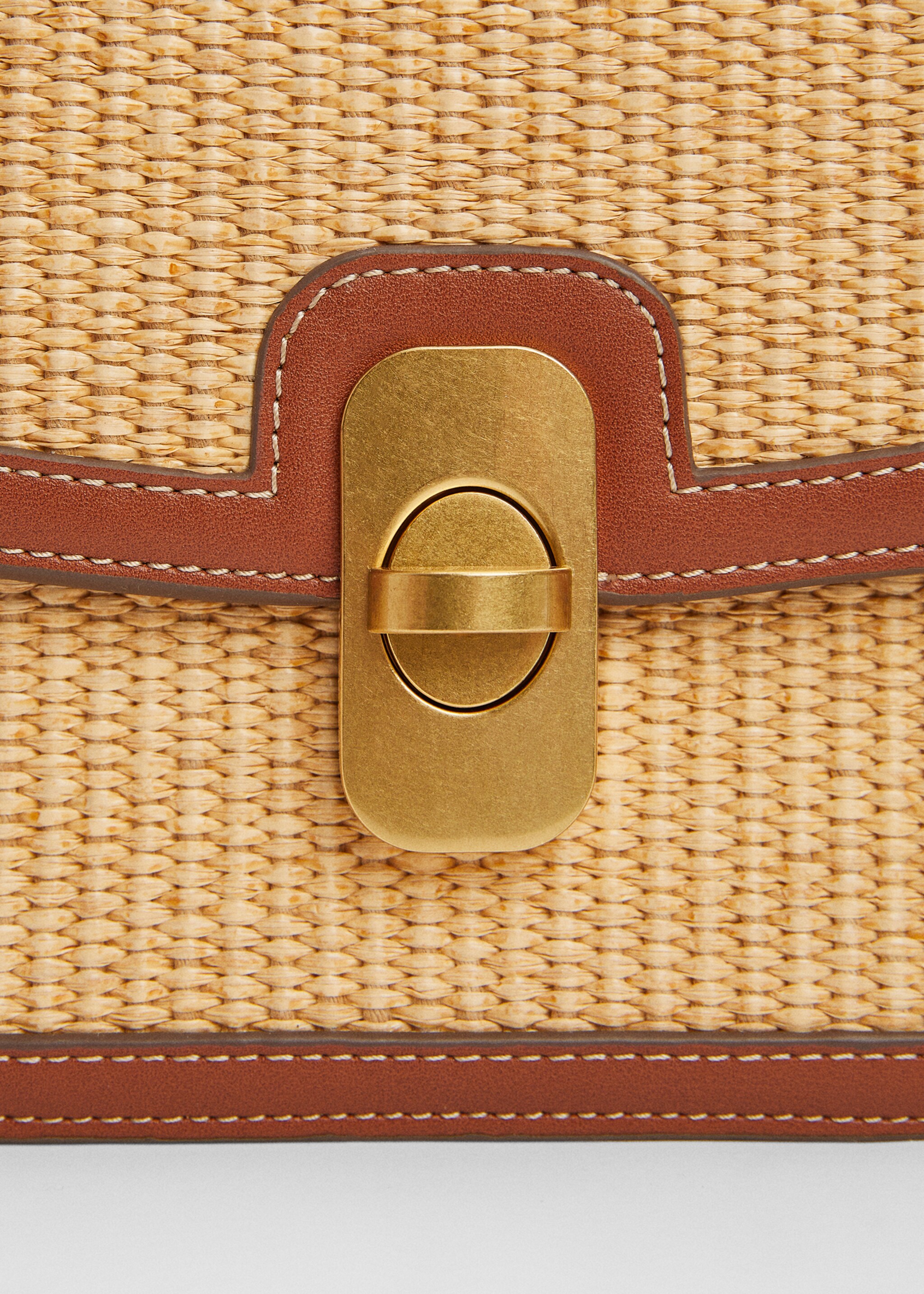 Raffia-effect shoulder bag - Details of the article 2