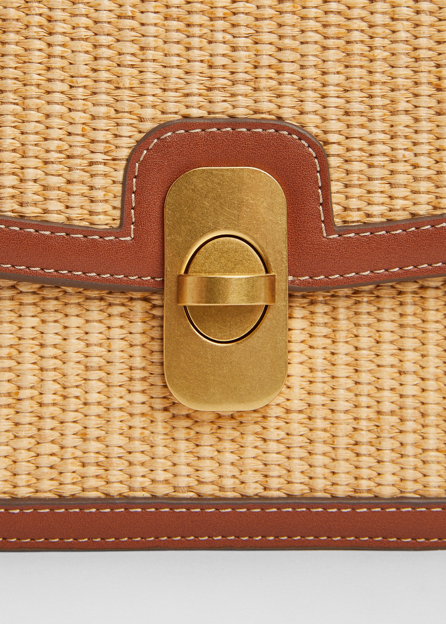 Umhängetasche mit Raffia-Effekt - Detail des Artikels 2