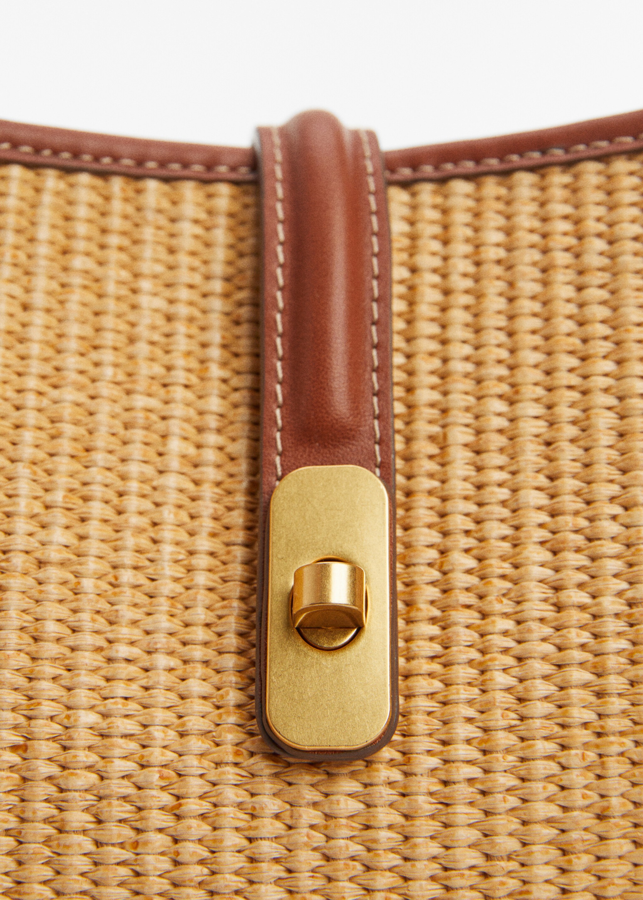 Raffia-effect bucket bag - Details of the article 2