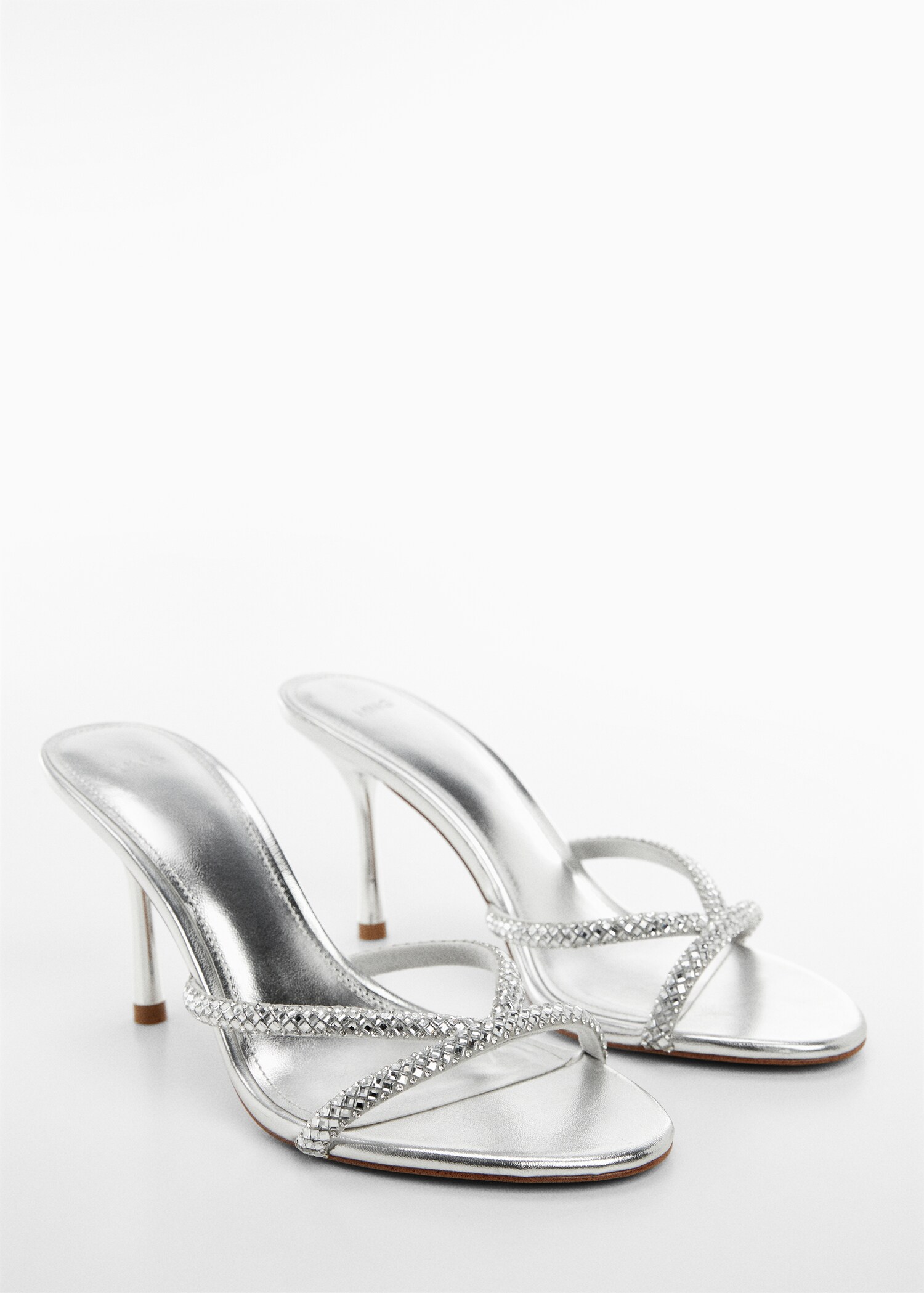 Sandalia strass tiras - Plano medio