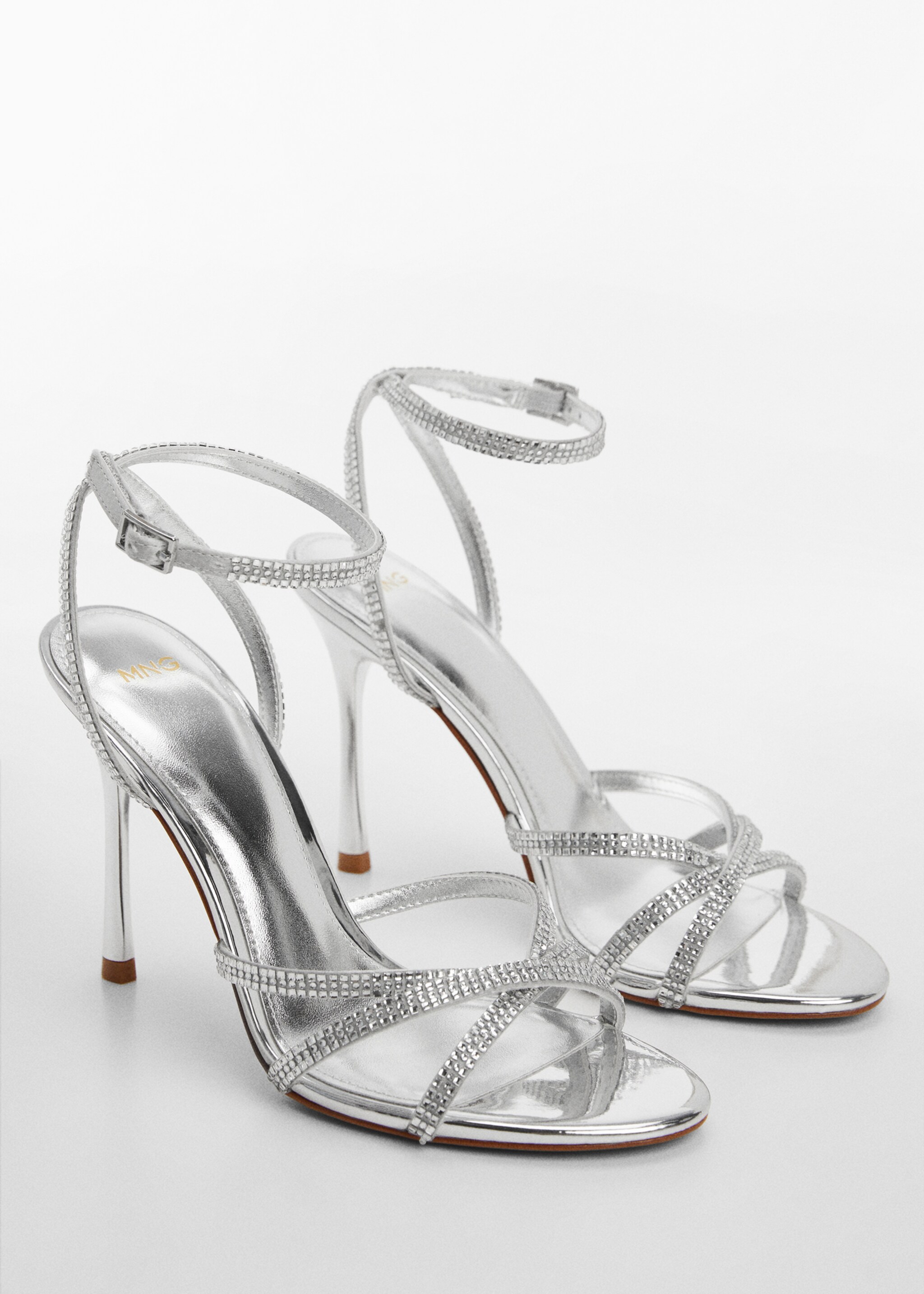 Sandalia strass tiras - Plano medio