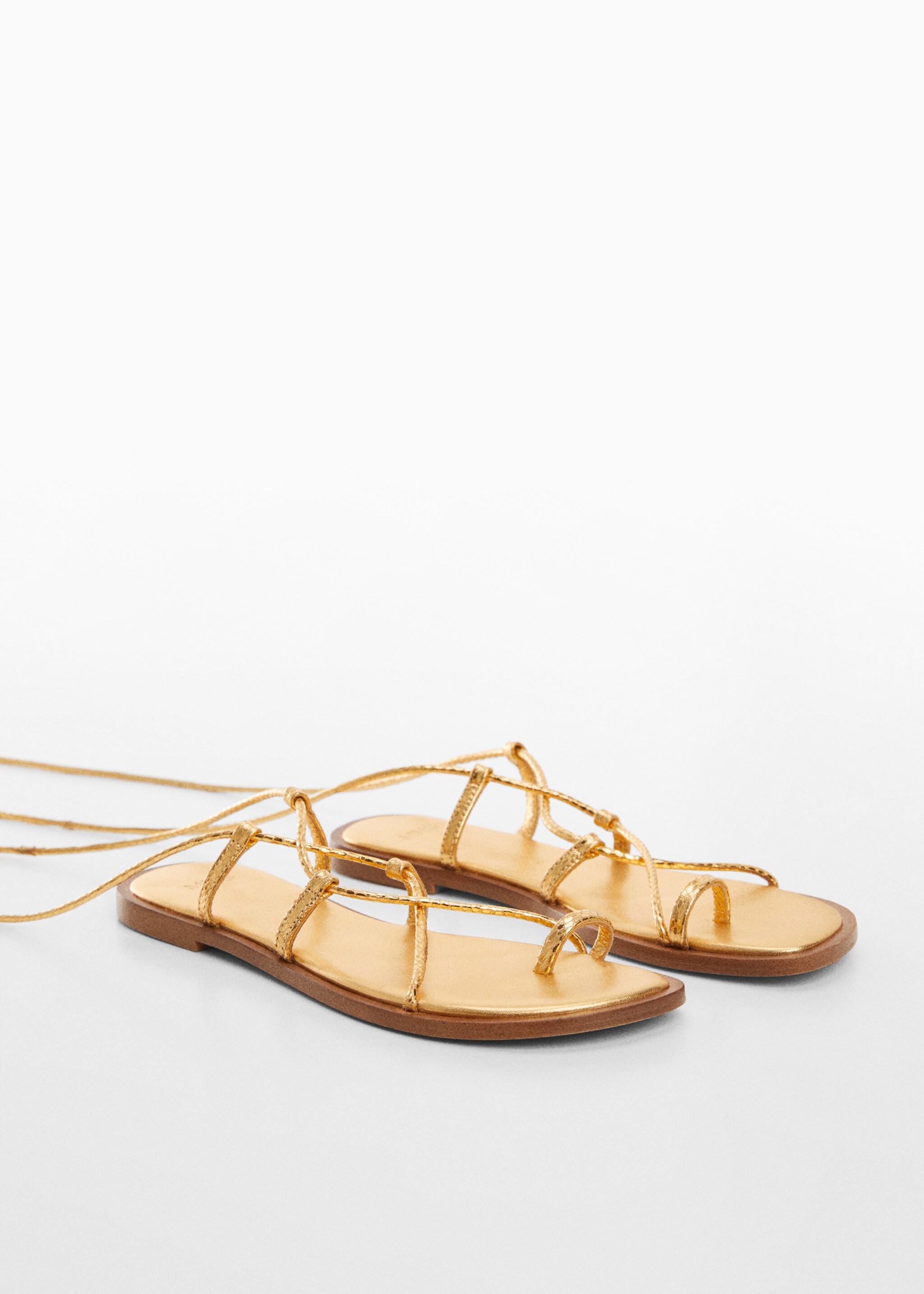 Leather straps sandals - Medium plane