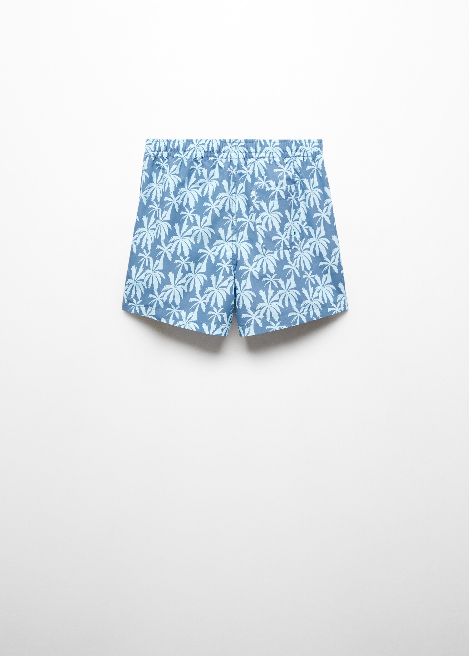 Palm trees print swimsuit trunks - Reverse of the article