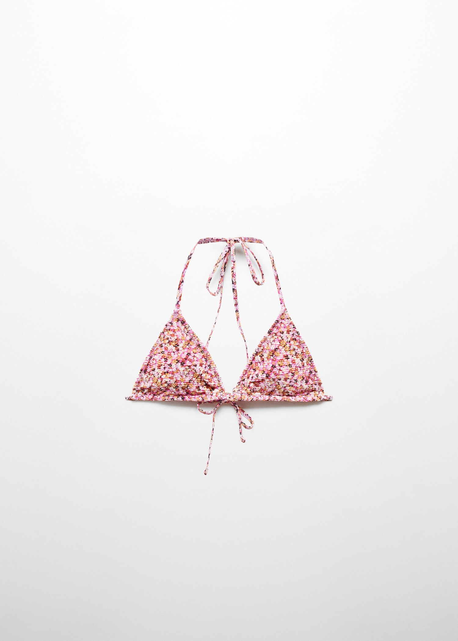 Floral triangular bikini top - Article without model