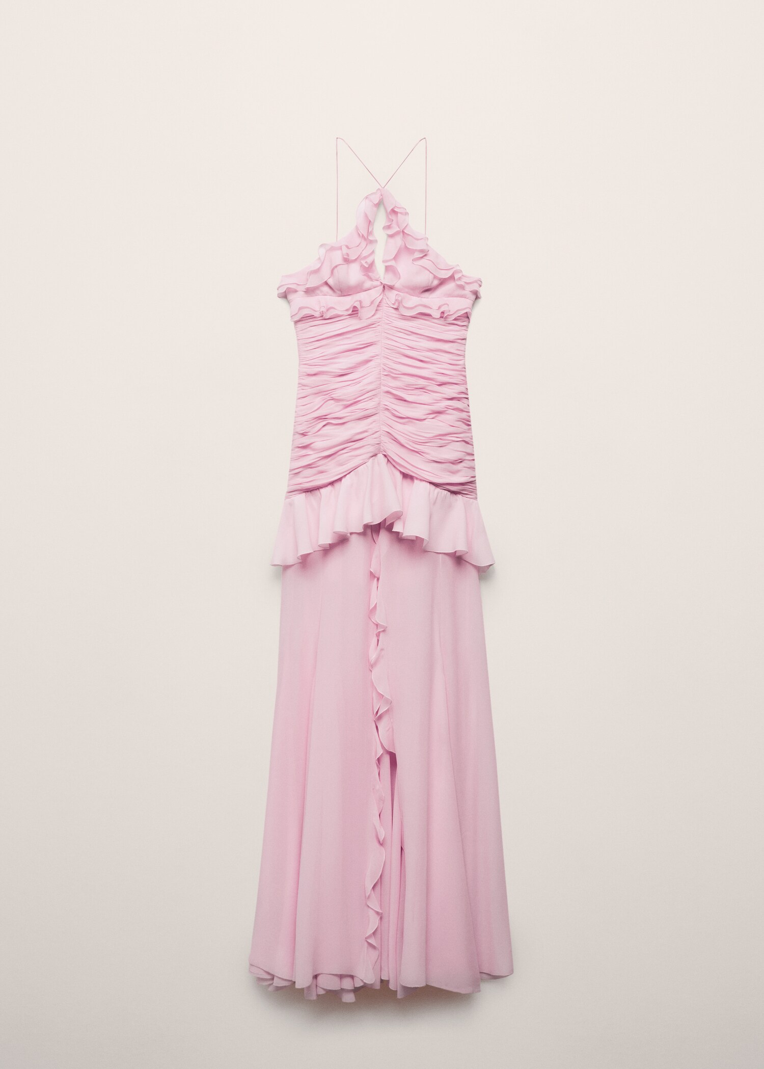 Halter-neck draped dress - Article without model