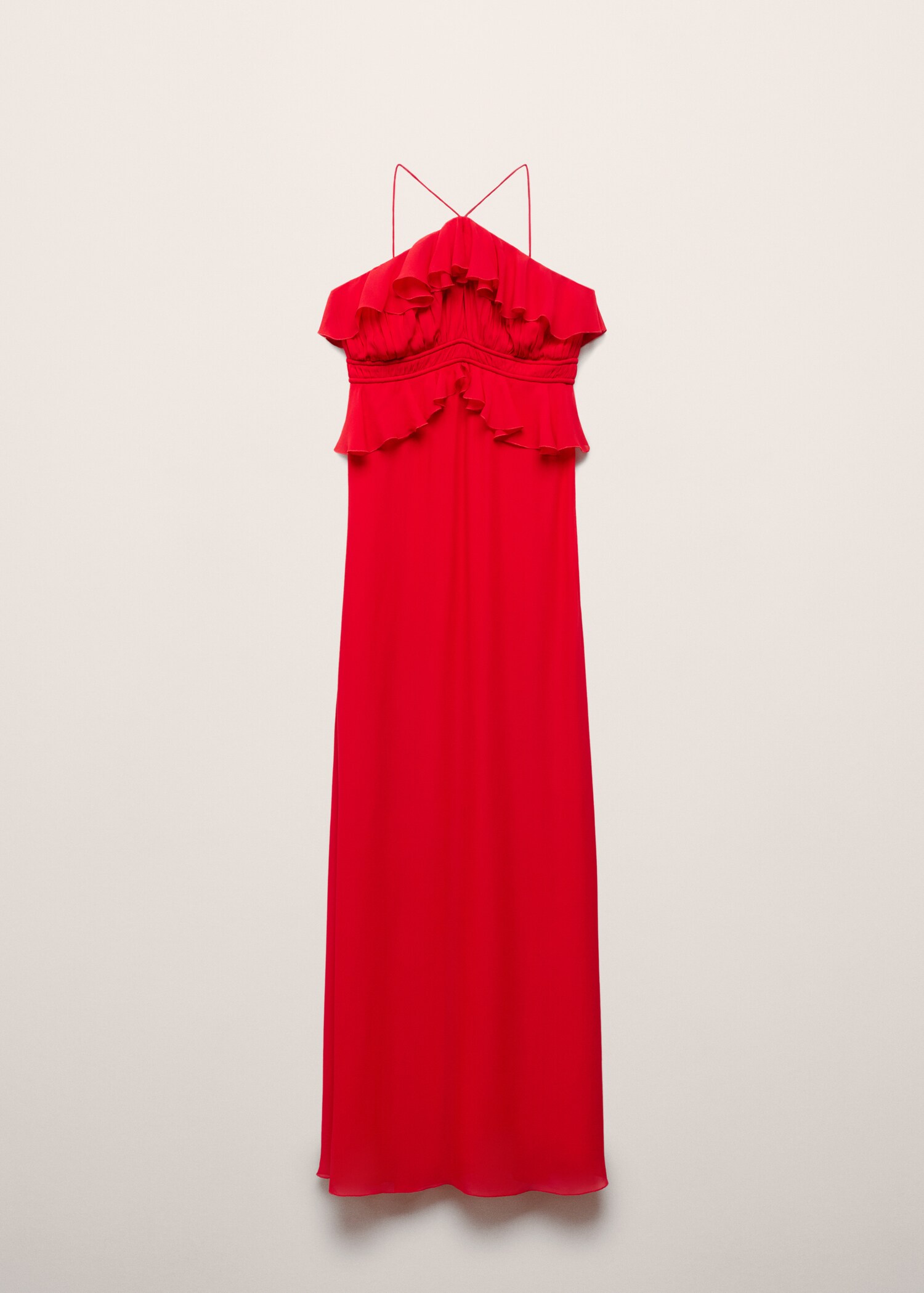 Neckholderkleid mit Volantdetails - Artikel ohne Model