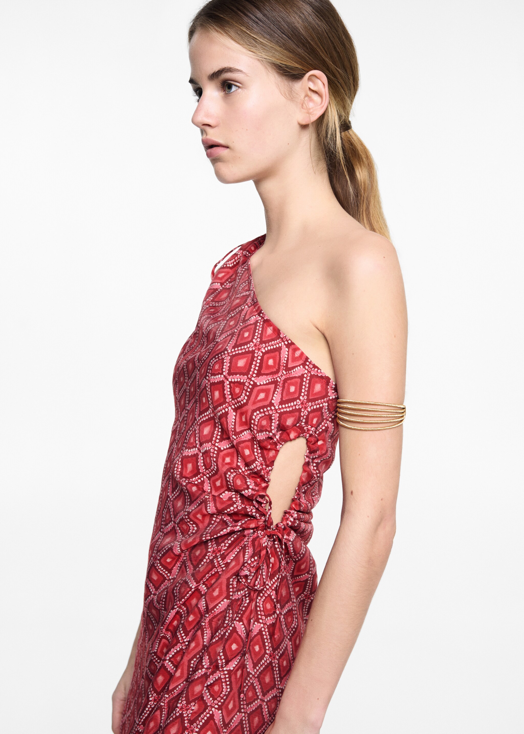 Printed asymmetrical dress - Medium plane