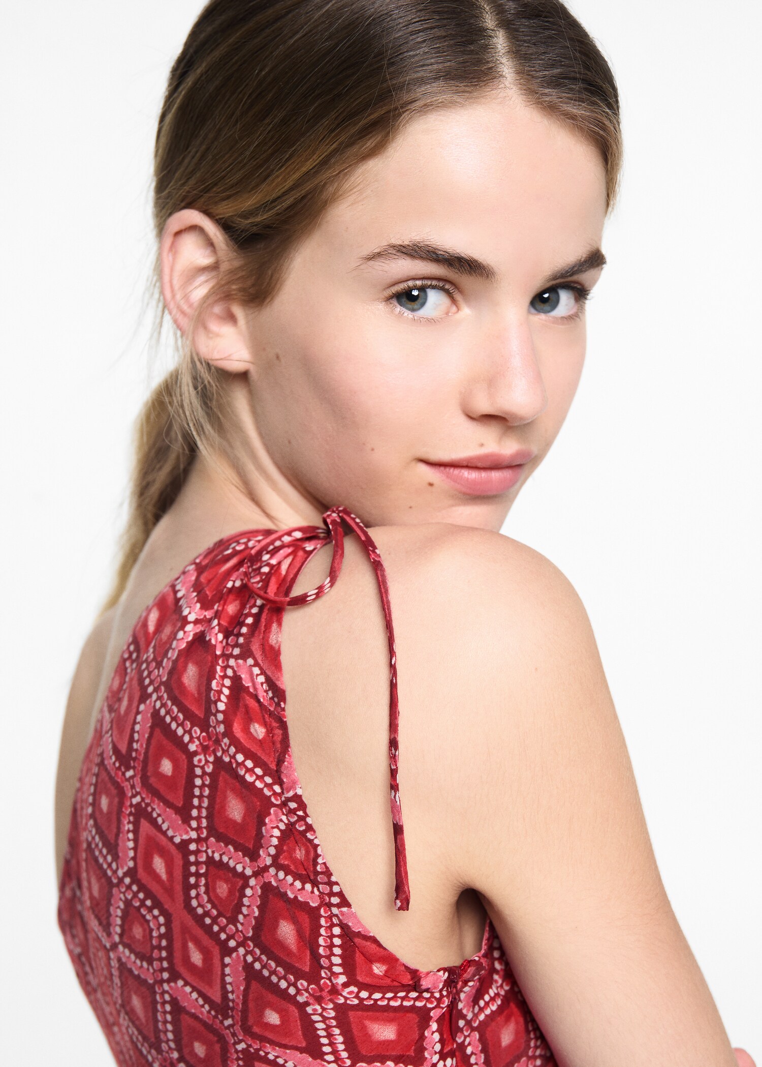 Printed asymmetrical dress - Details of the article 1