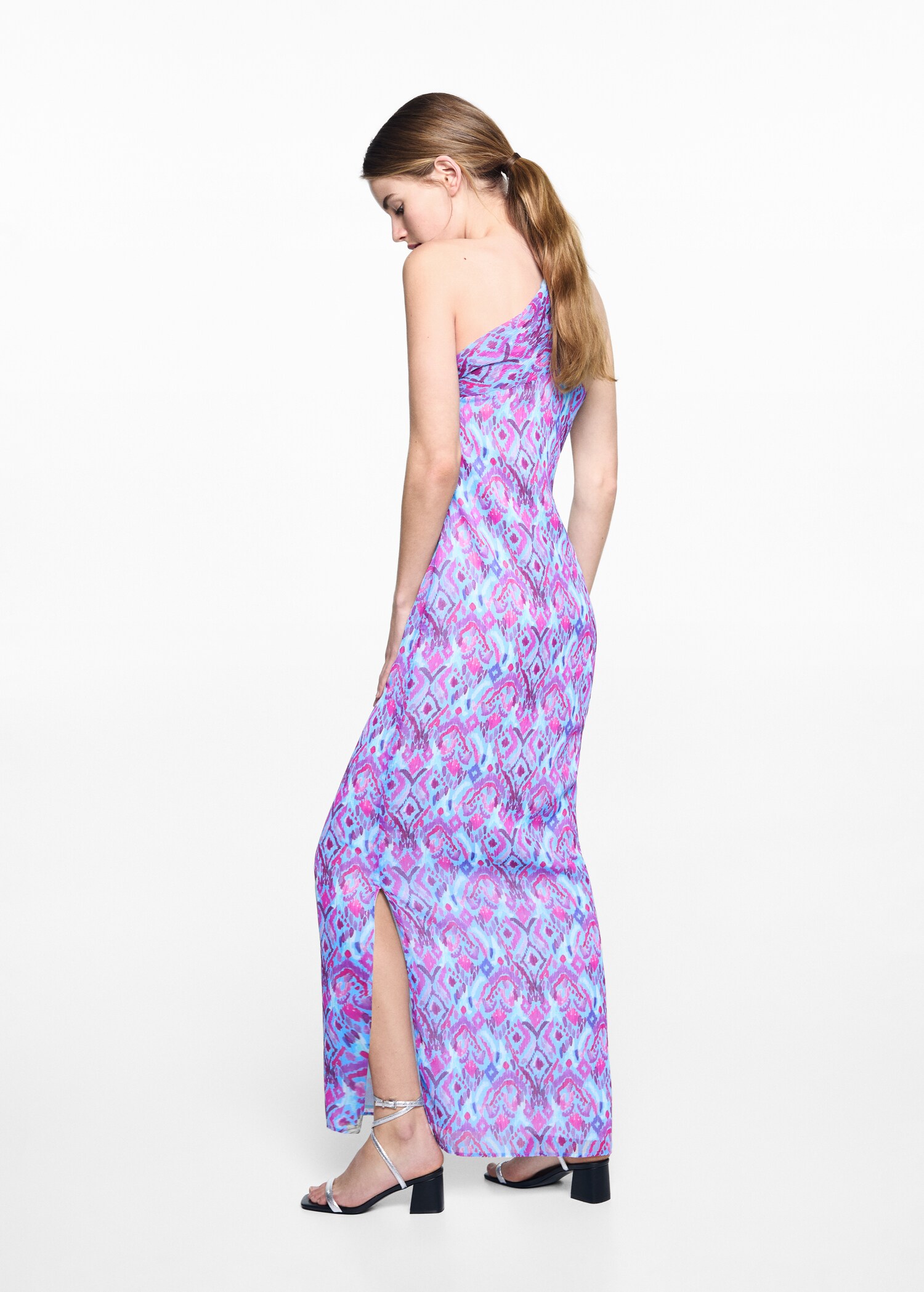 Asymmetrisches Printkleid - Rückseite des Artikels