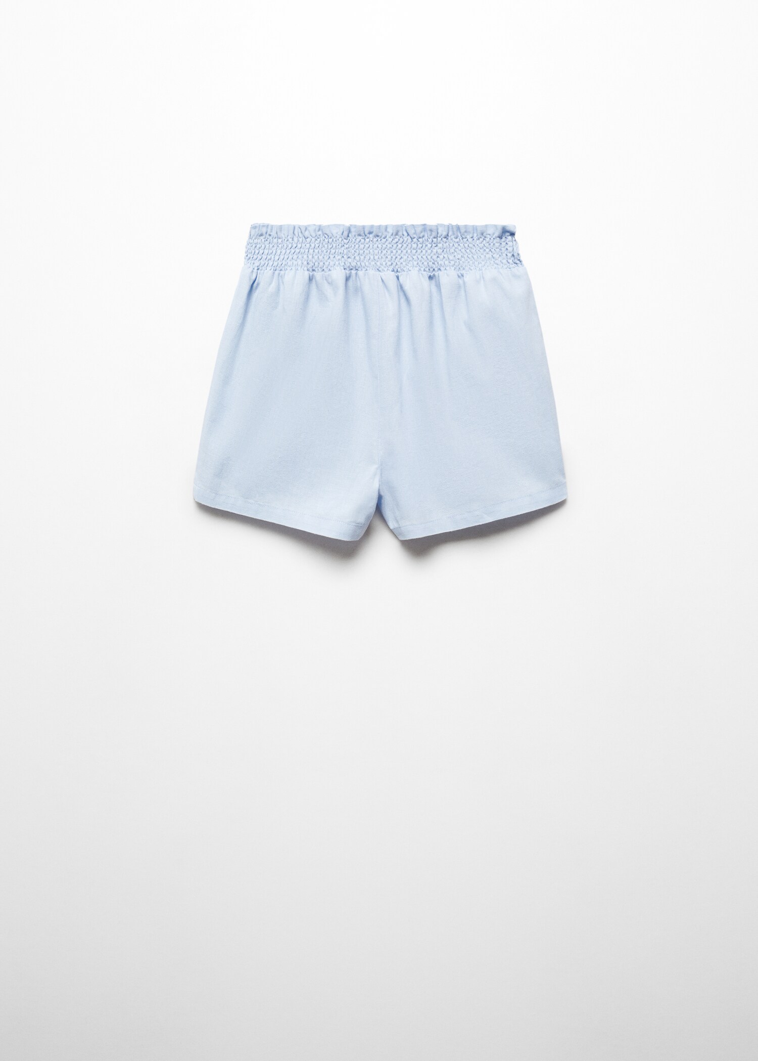 Linen shorts with drawstring waist - Reverse of the article