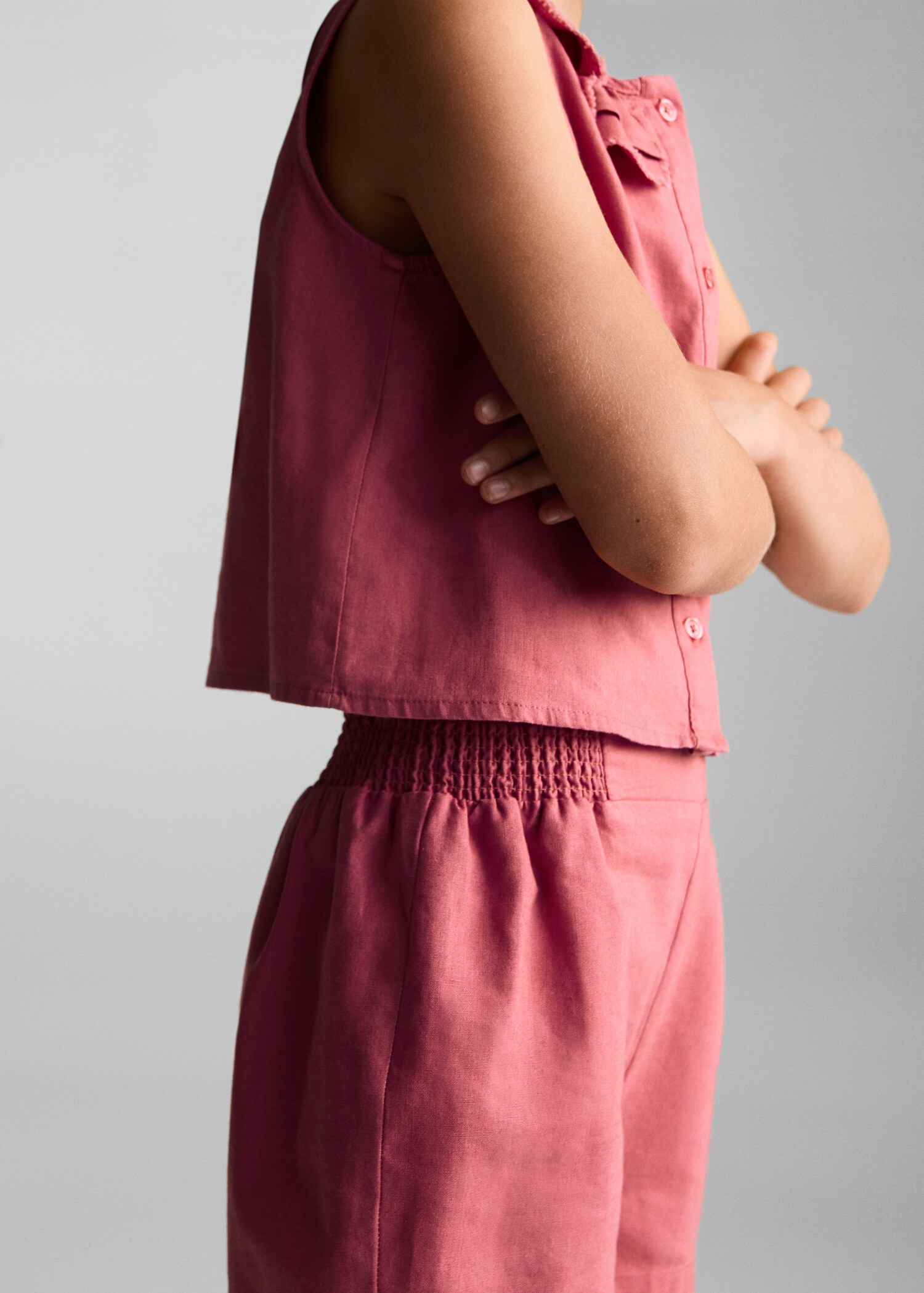 Leinen-Shorts mit Stretchbund - Detail des Artikels 6