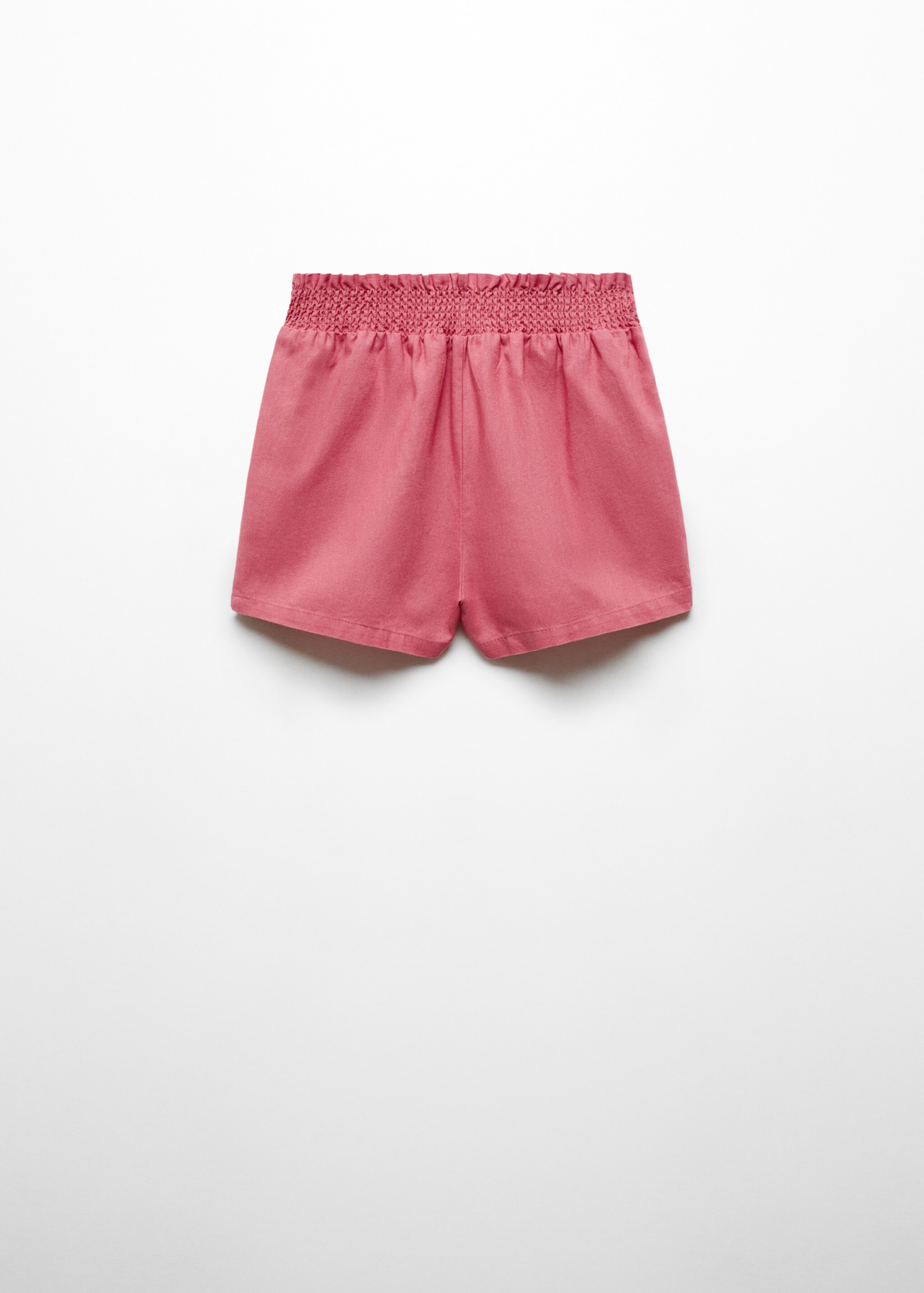 Linen shorts with drawstring waist - Reverse of the article