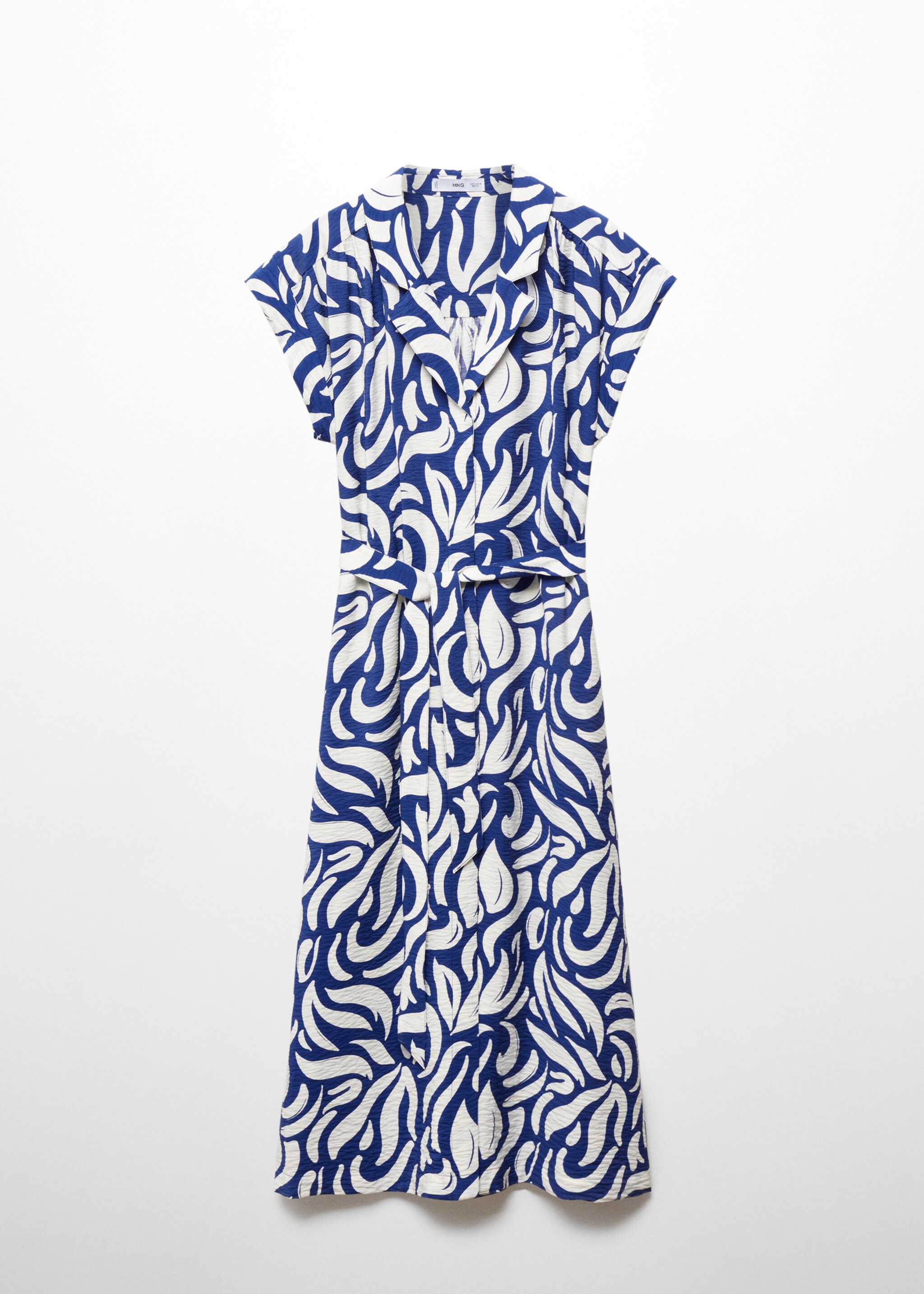 Textured shirt dress with bow - Article without model
