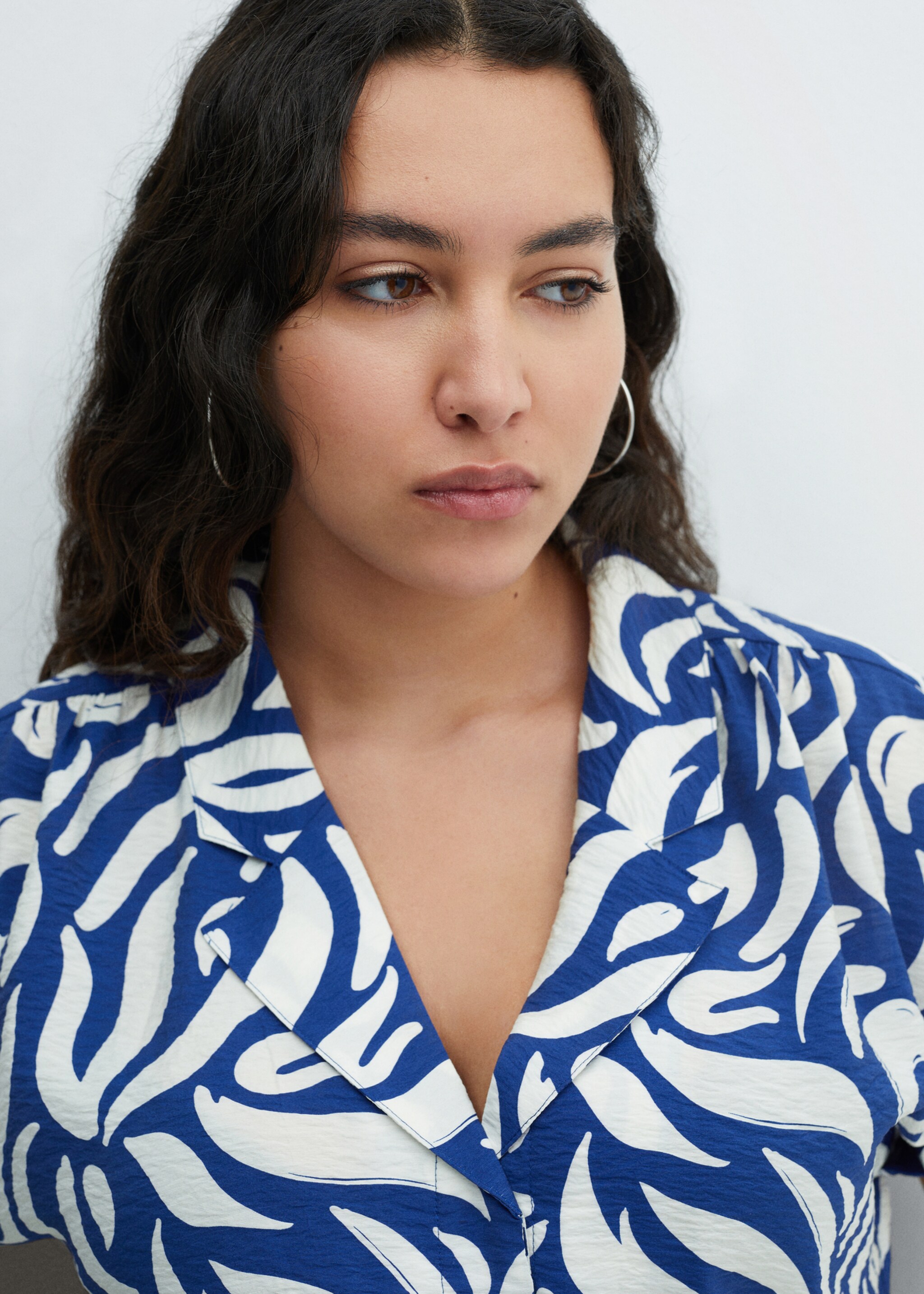 Textured shirt dress with bow - Details of the article 4