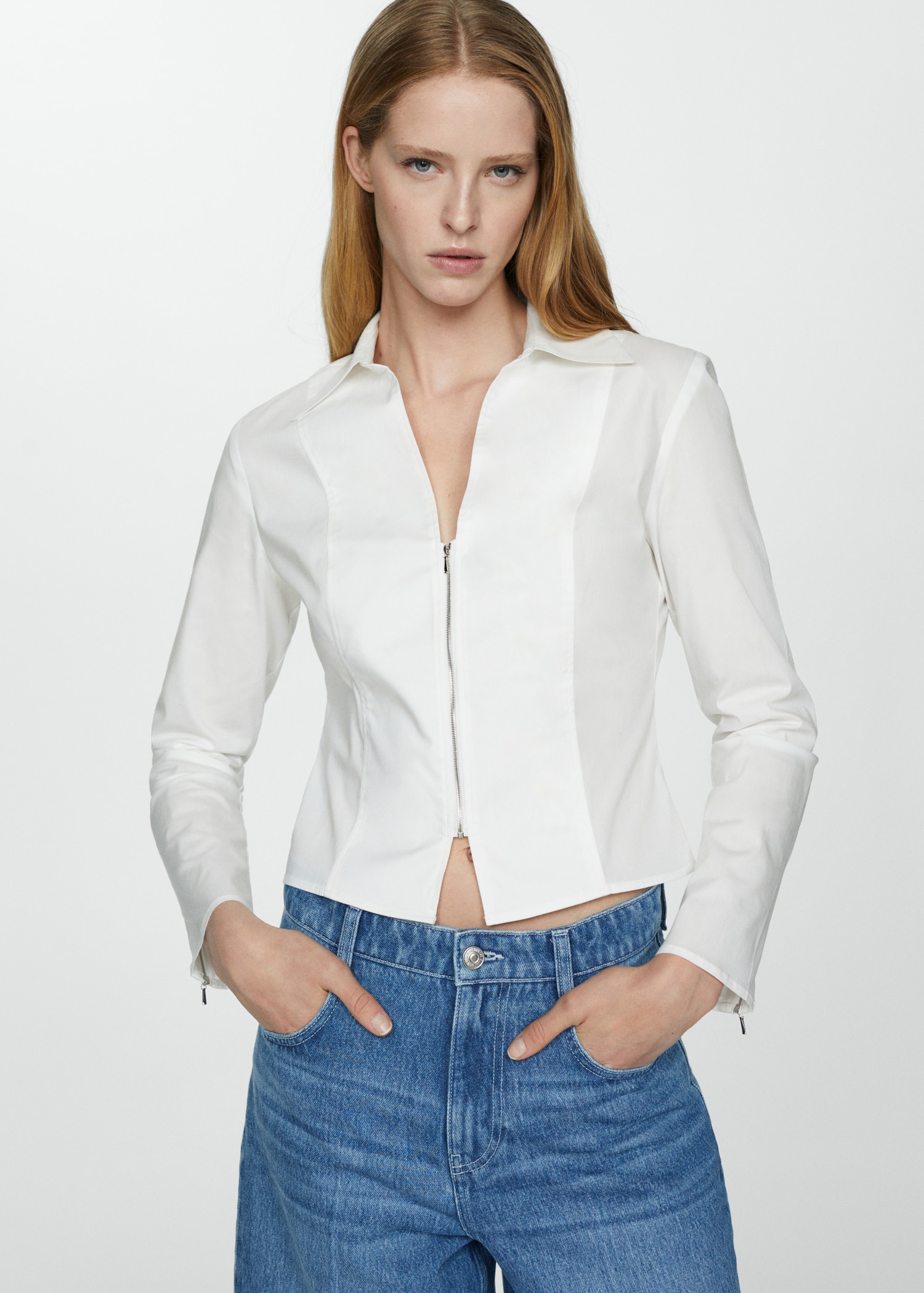 Camisa Blanca Mango Blusas De Mujer Blusa Bordada Mango Blusa
