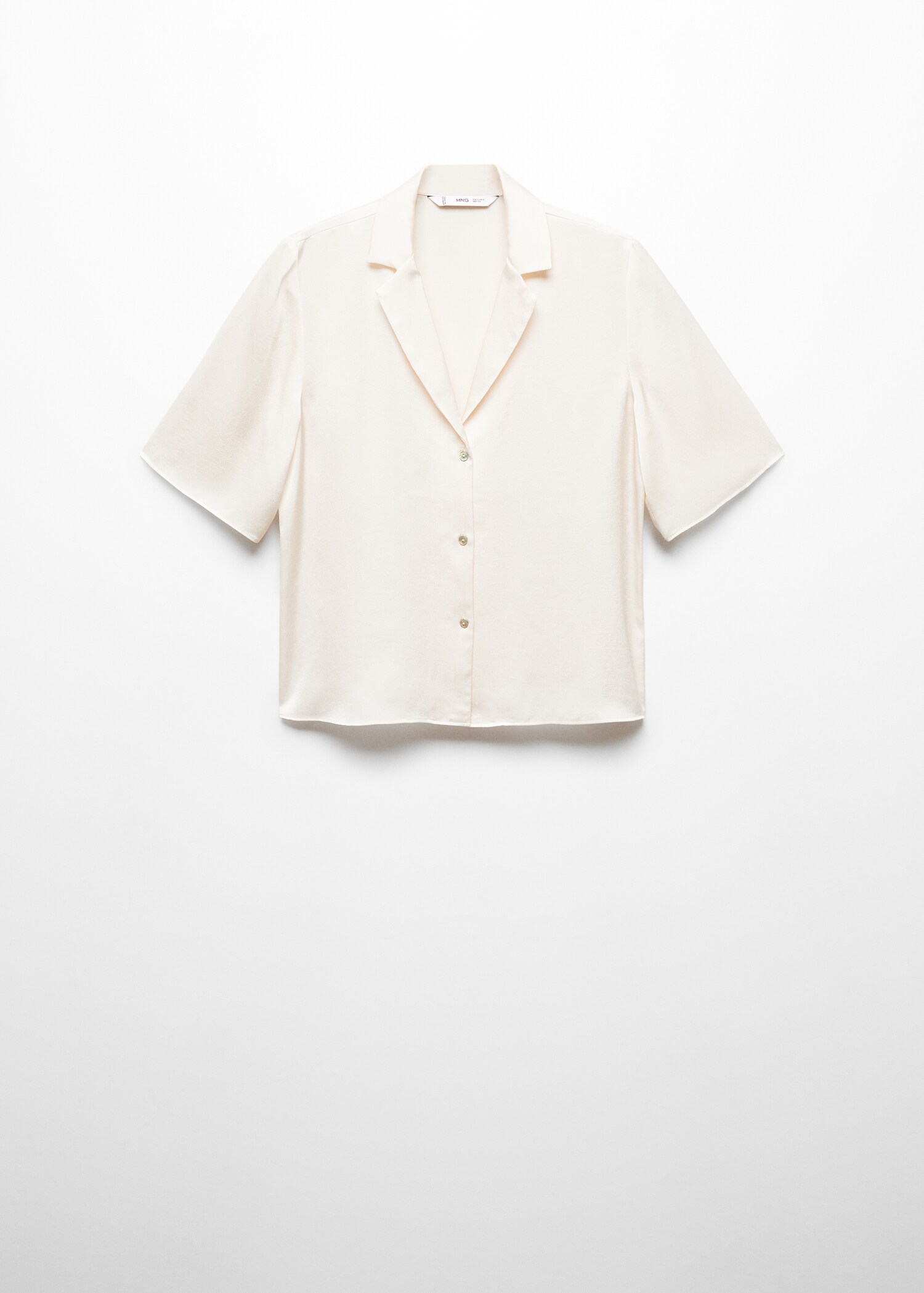 Short-sleeved satin shirt - Article without model