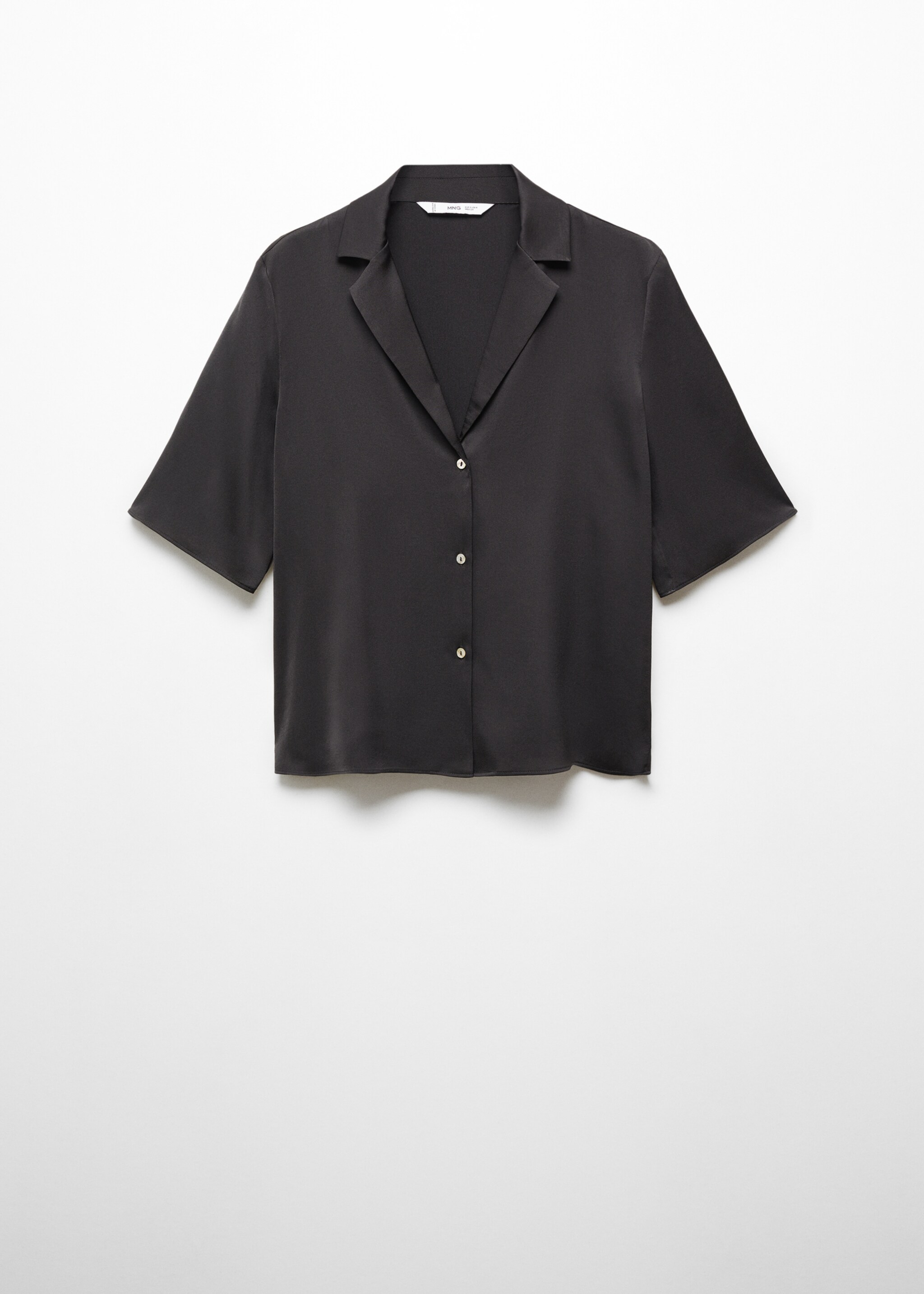 Short-sleeved satin shirt - Article without model