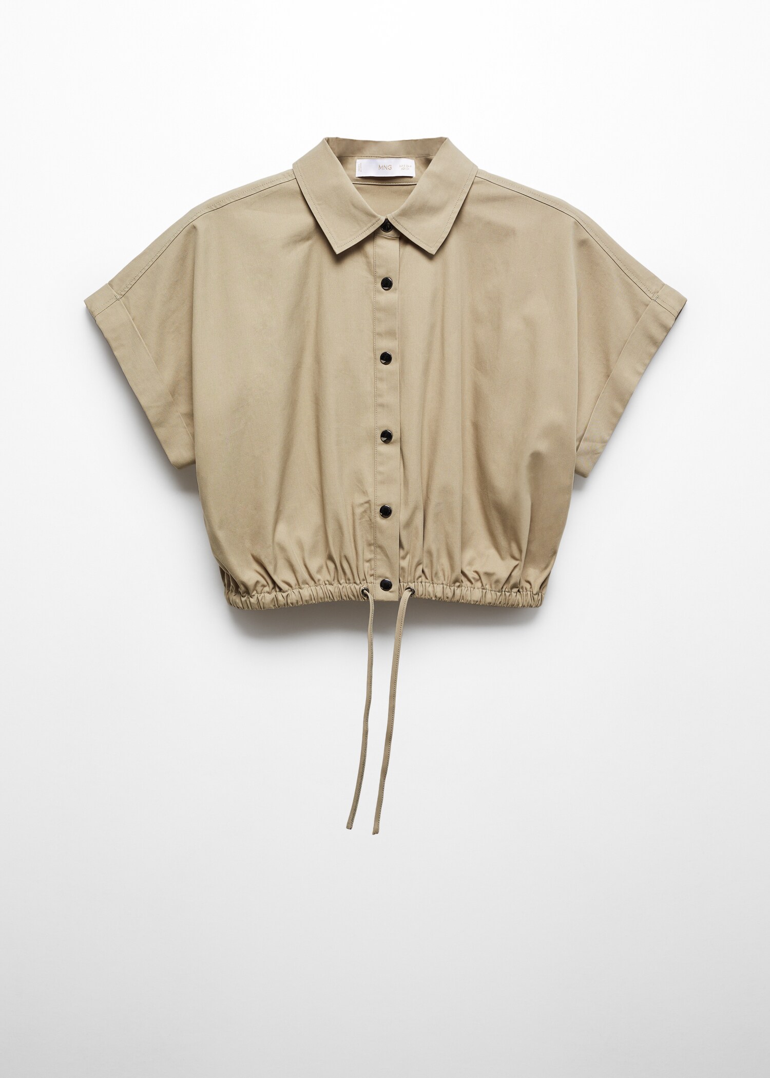 Cropped shirt with adjustable hem - Article without model