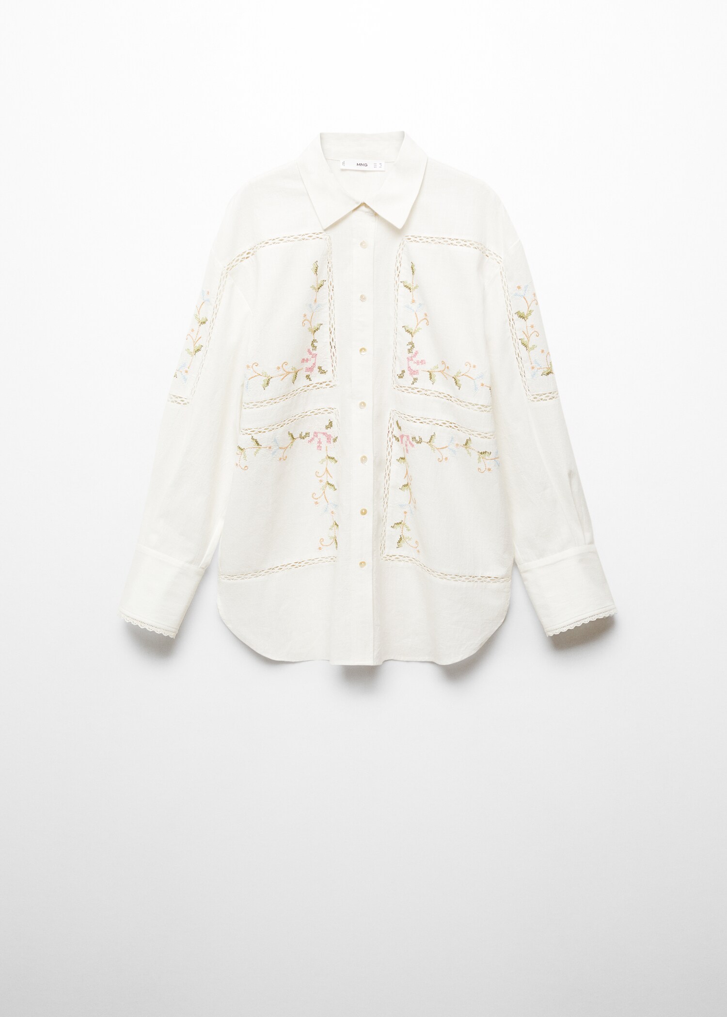 Cămașă oversize cu broderie - Articol fără model