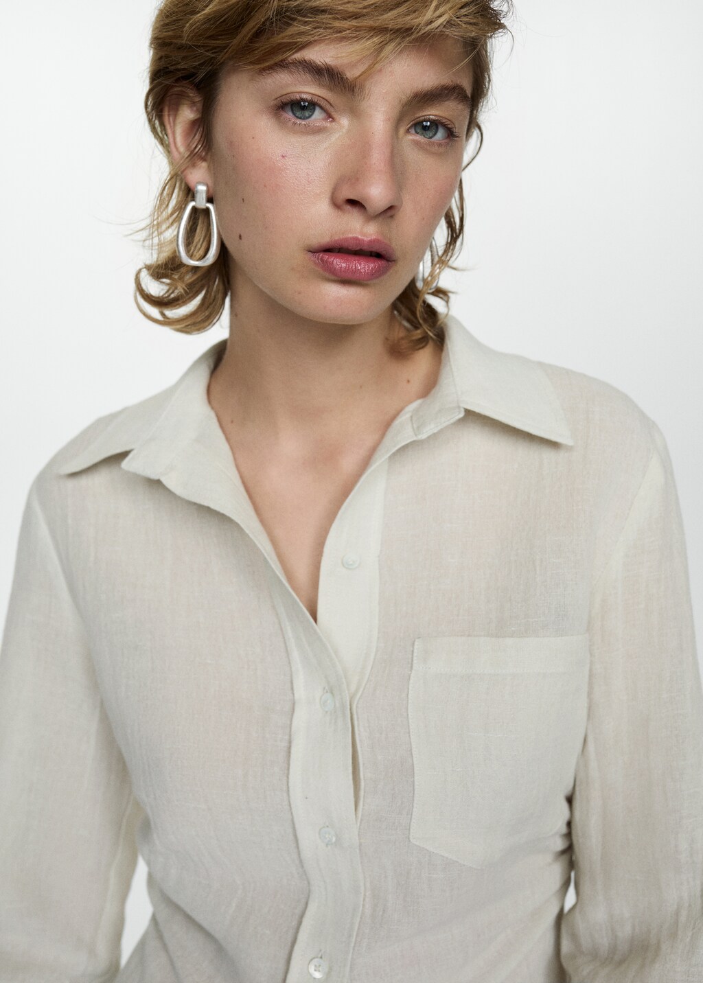 売れ筋商品|||ビーヤング シャツ レディース トップス BYJohanna - Button-down blouse - nature linen ビーヤング シャツ レディース トップス BYJohanna - Button