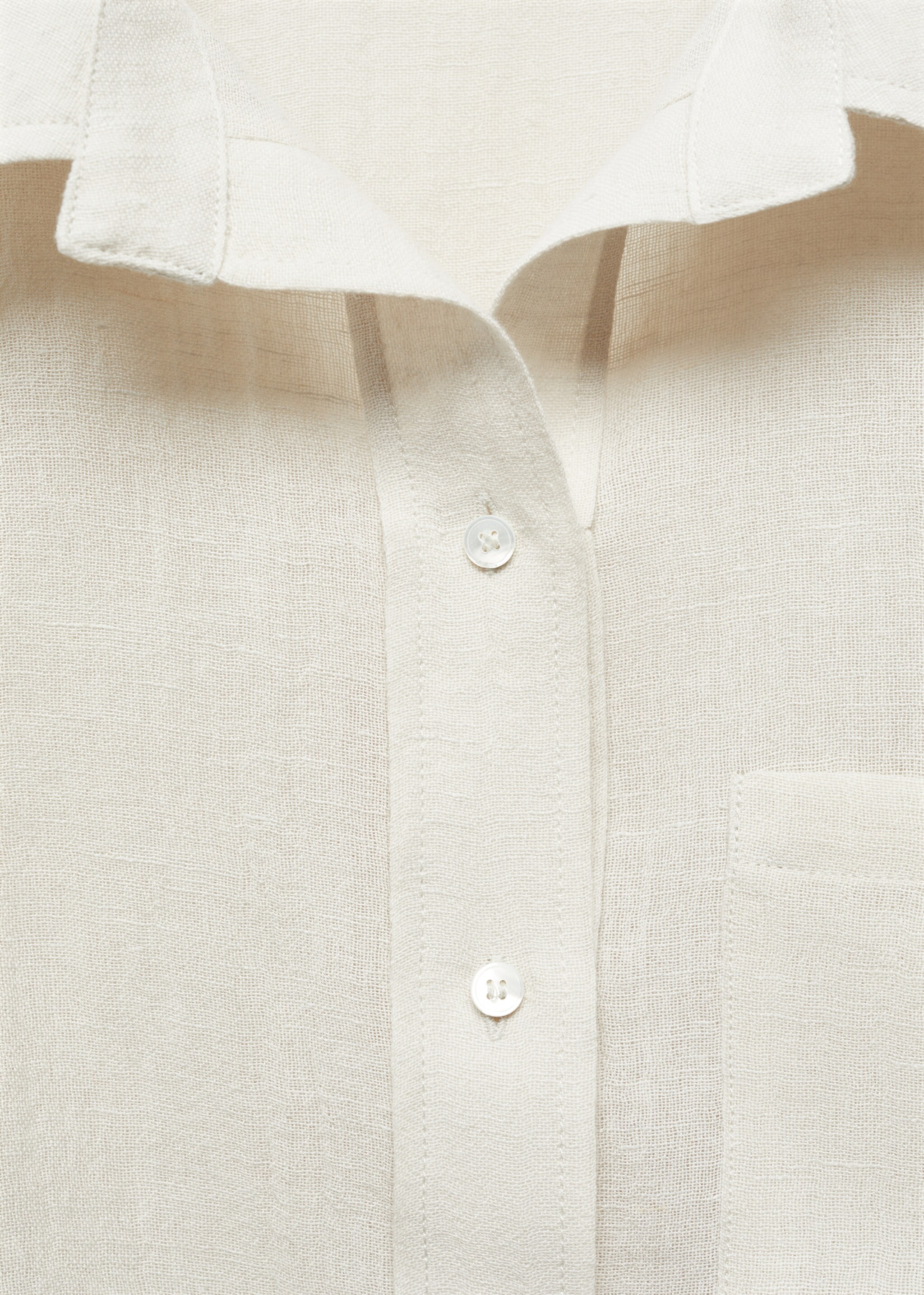 Camisa lino detalle drapeado - Detalle del artículo 8