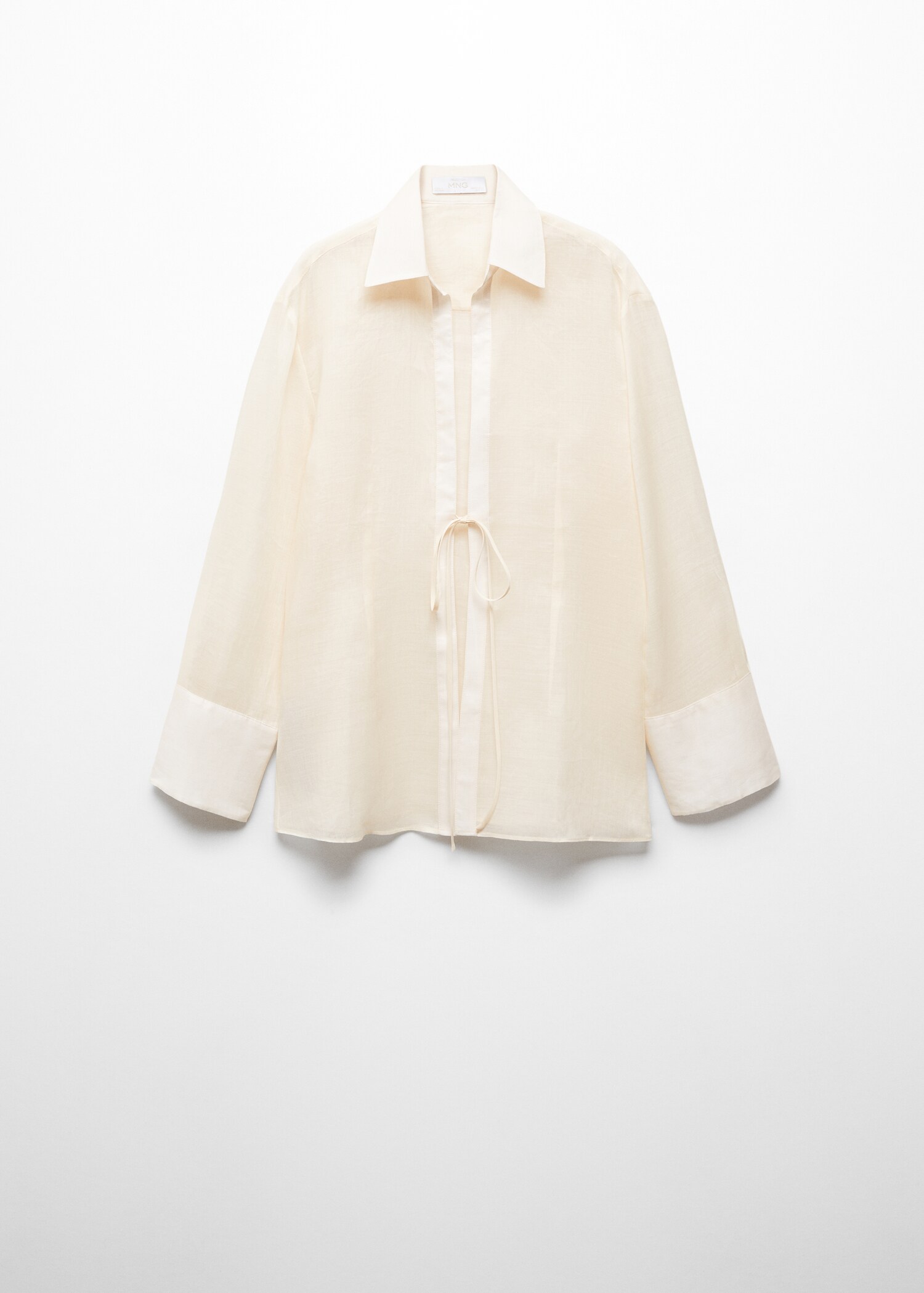 Ramie shirt with bow closure - Article without model