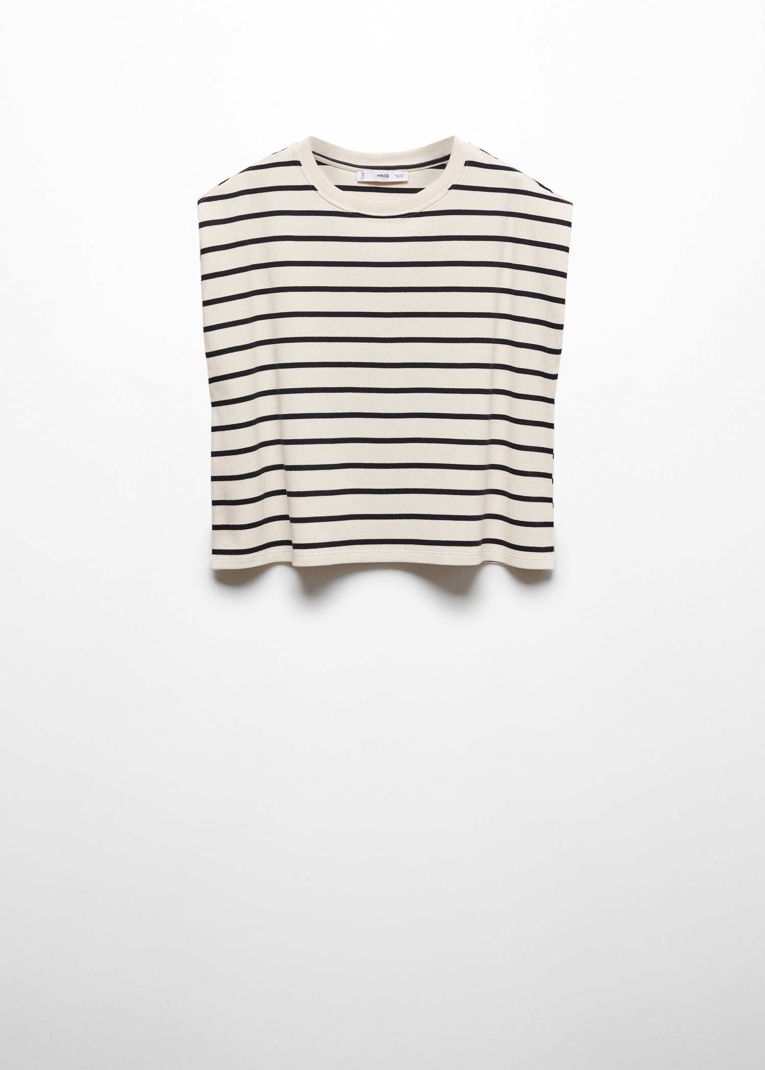 Shoulder pad stripped t-shirt - Article without model