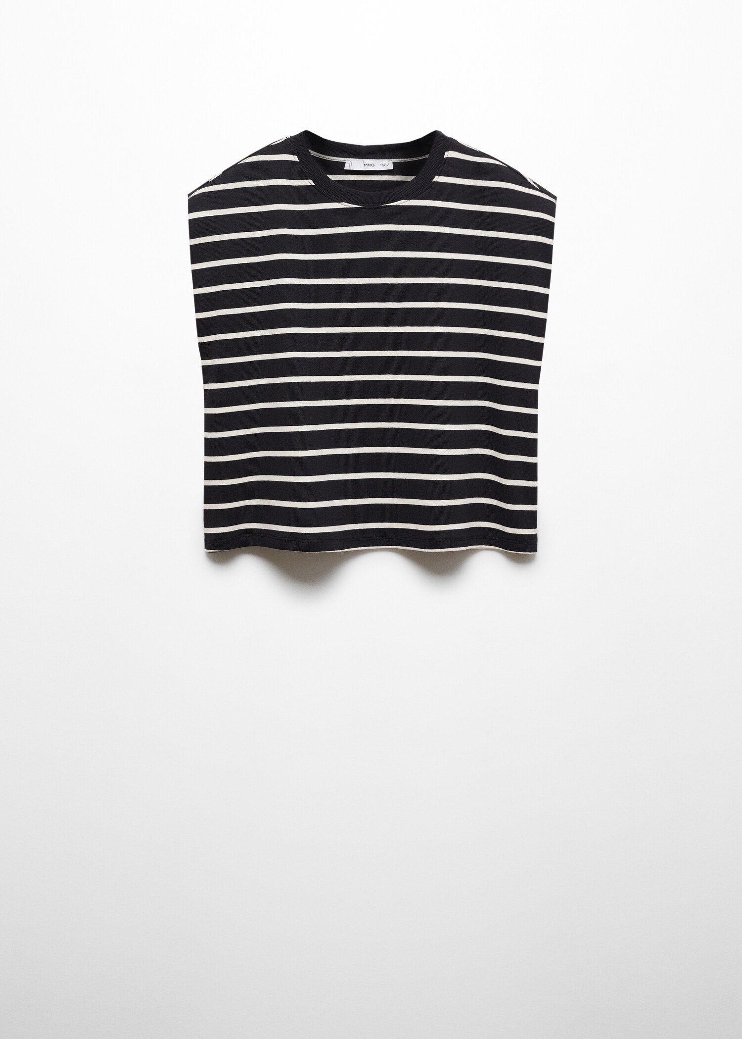 Shoulder pad stripped t-shirt - Article without model