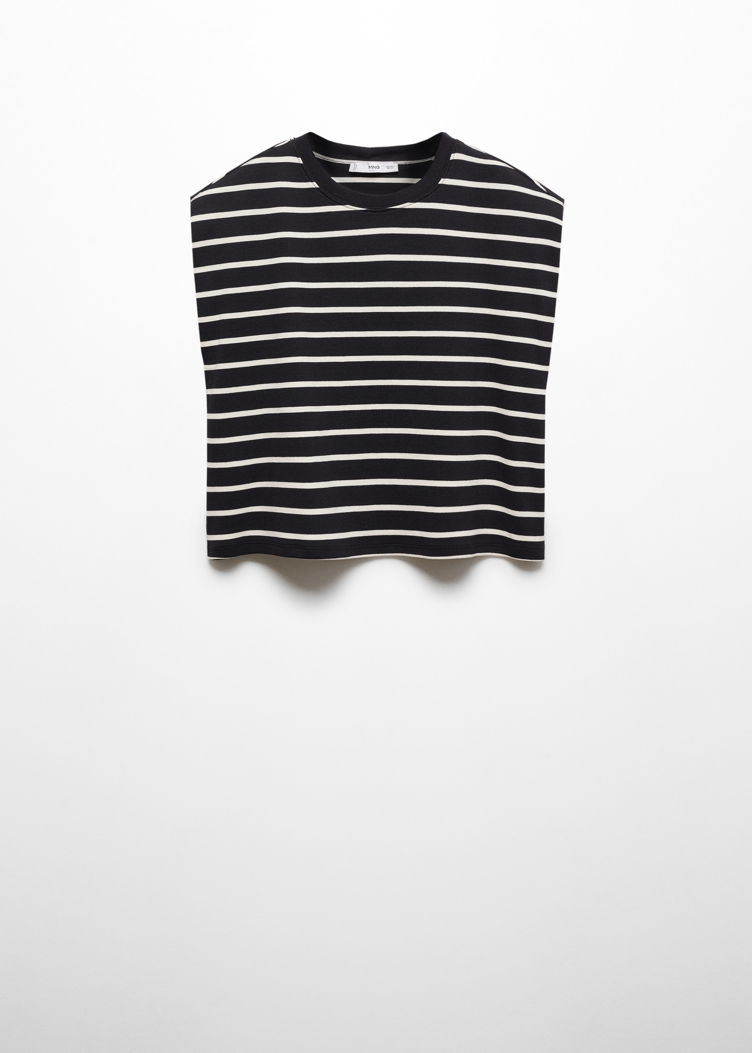Camiseta rayas hombreras Mujer MANGO OUTLET Andorra