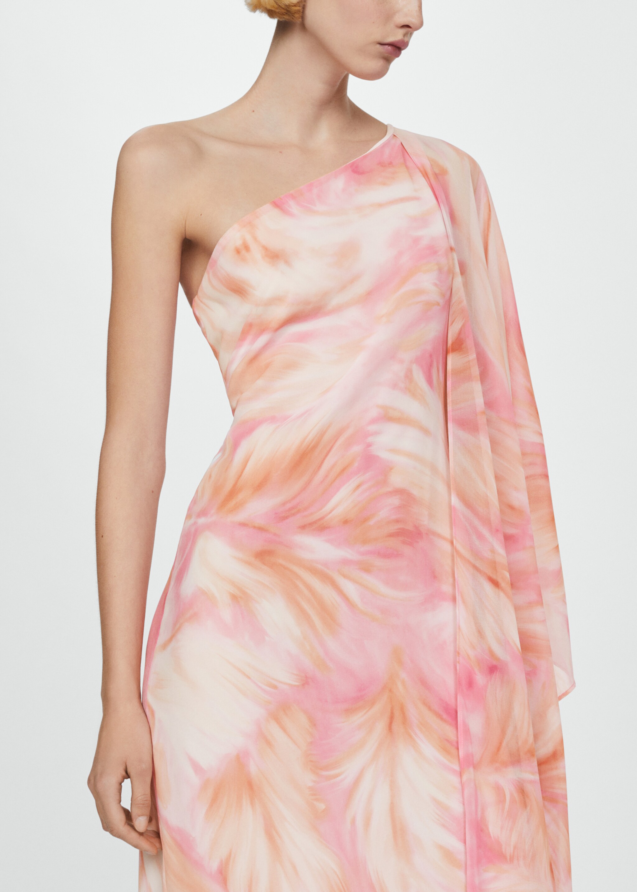 Printed dress with ruffled sleeves - Details of the article 6