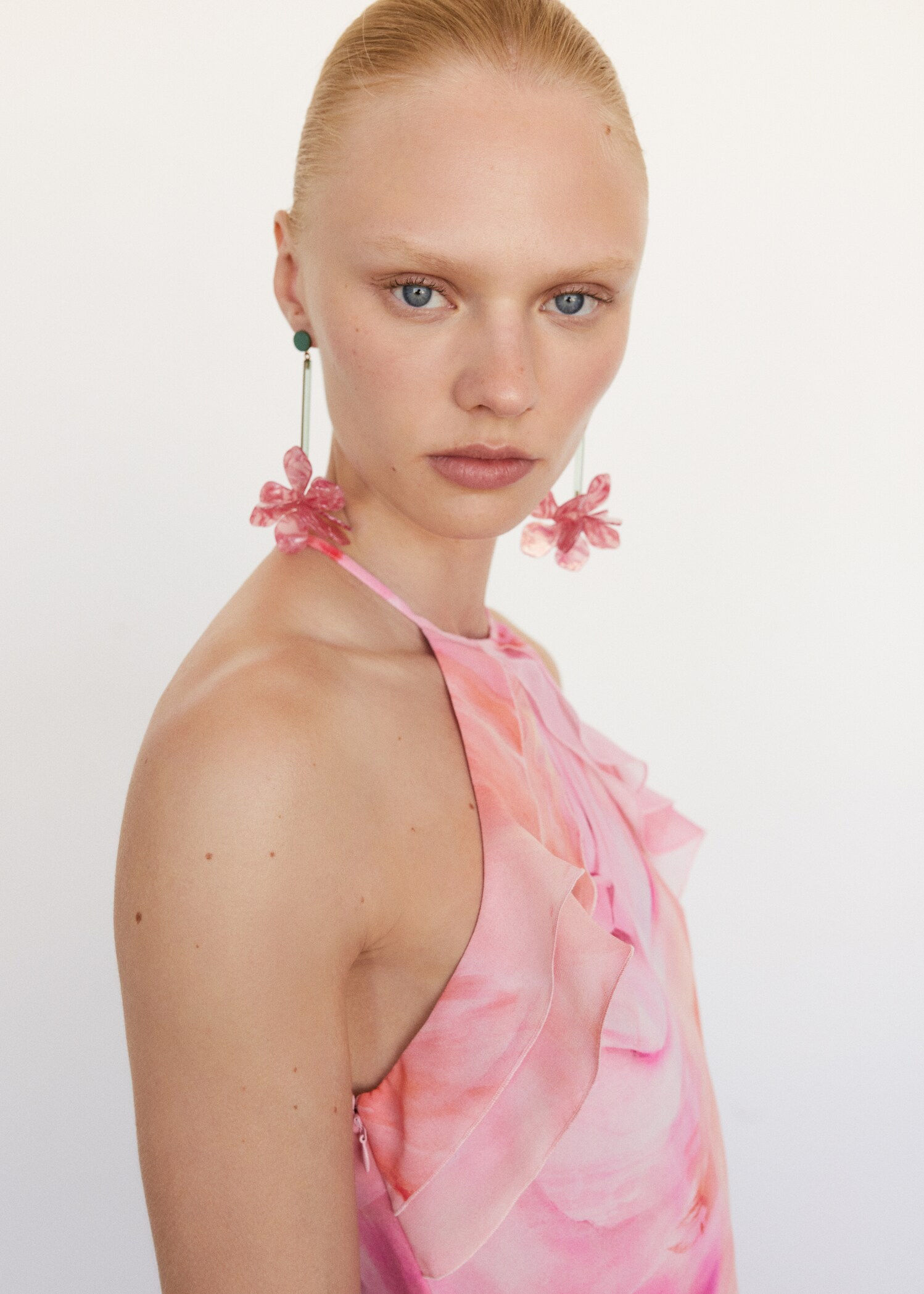 Ruffled floral print dress - Details of the article 7