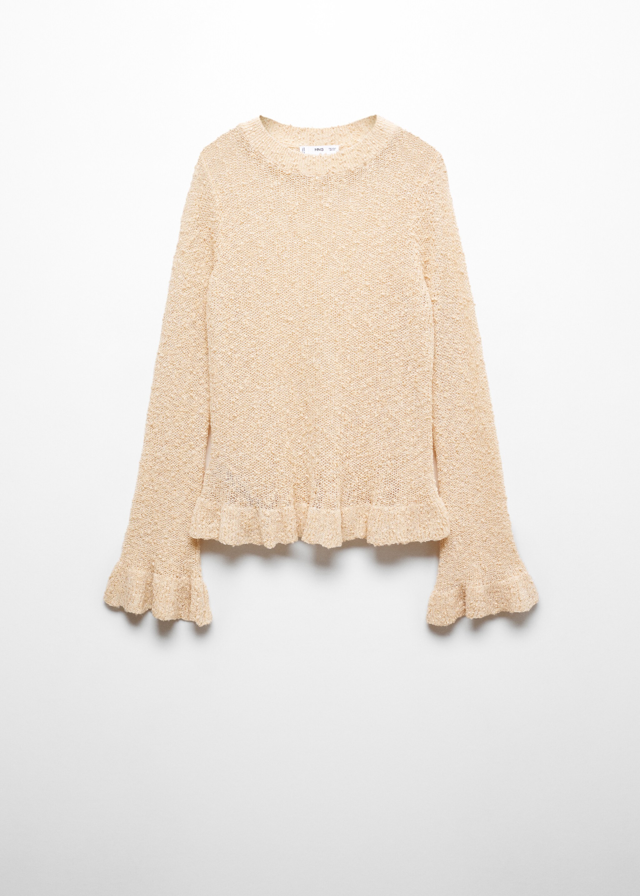 Sweater with ruffled ends - Article without model