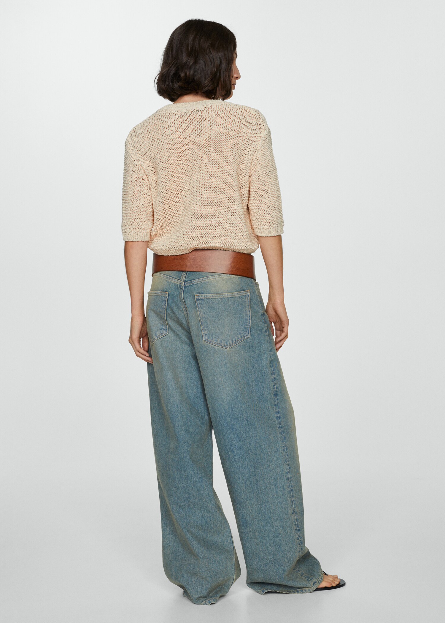 100 % cotton short-sleeved sweater - Reverse of the article