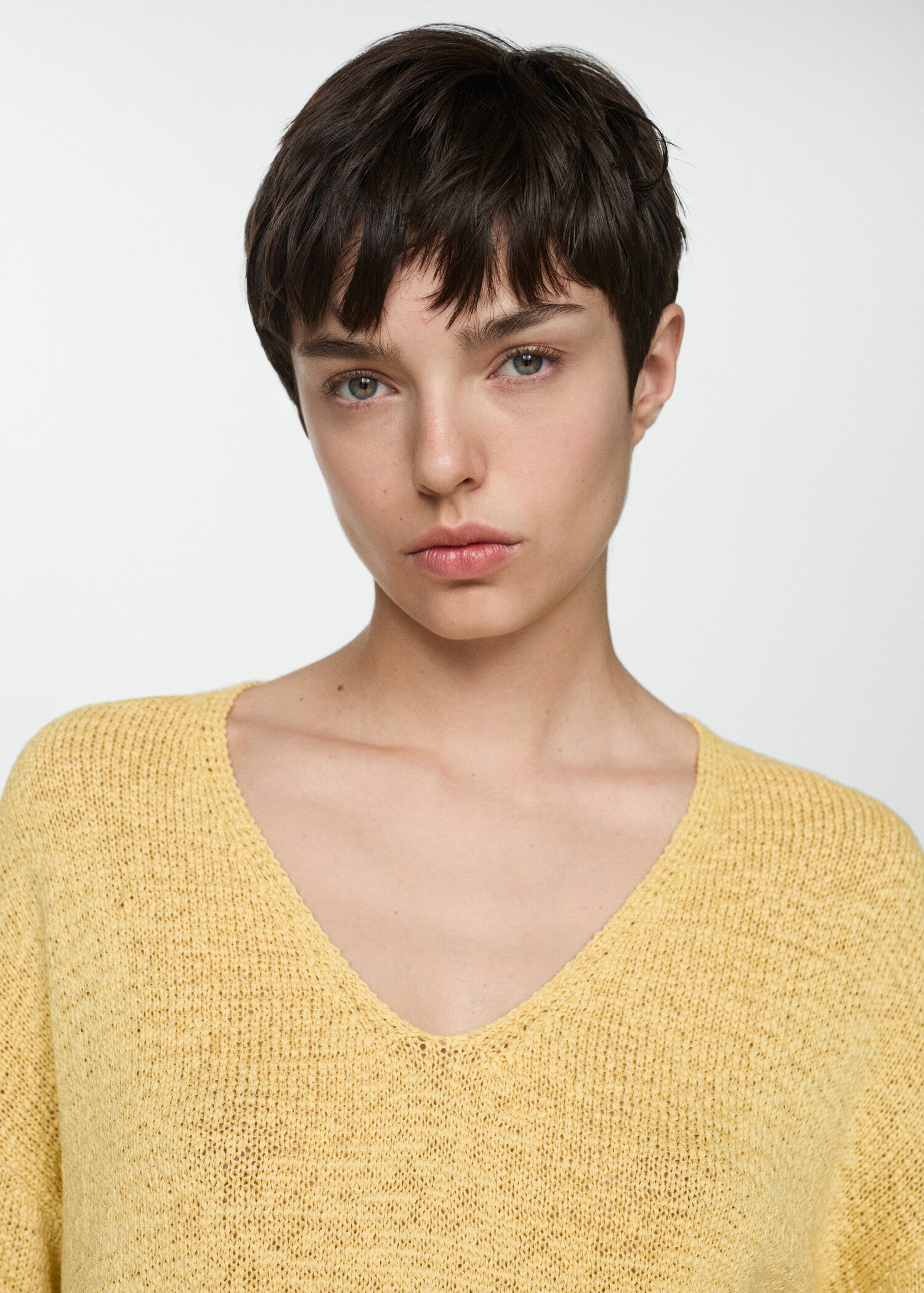 Pull-over maille fine col V - Détail de l'article 1