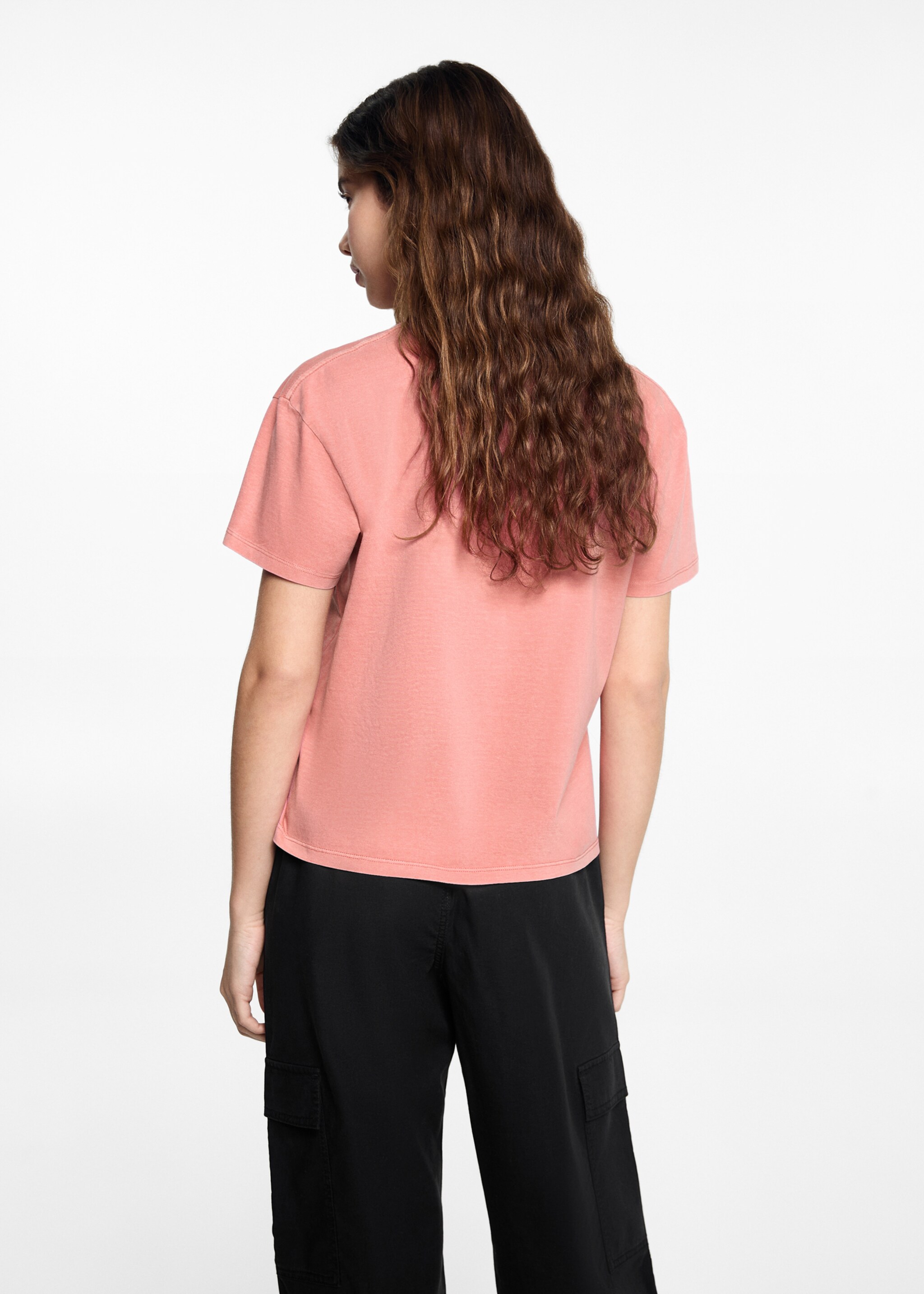 T-shirt coton imprimé - Verso de l’article, Fraise. Ref: 67007731-00.