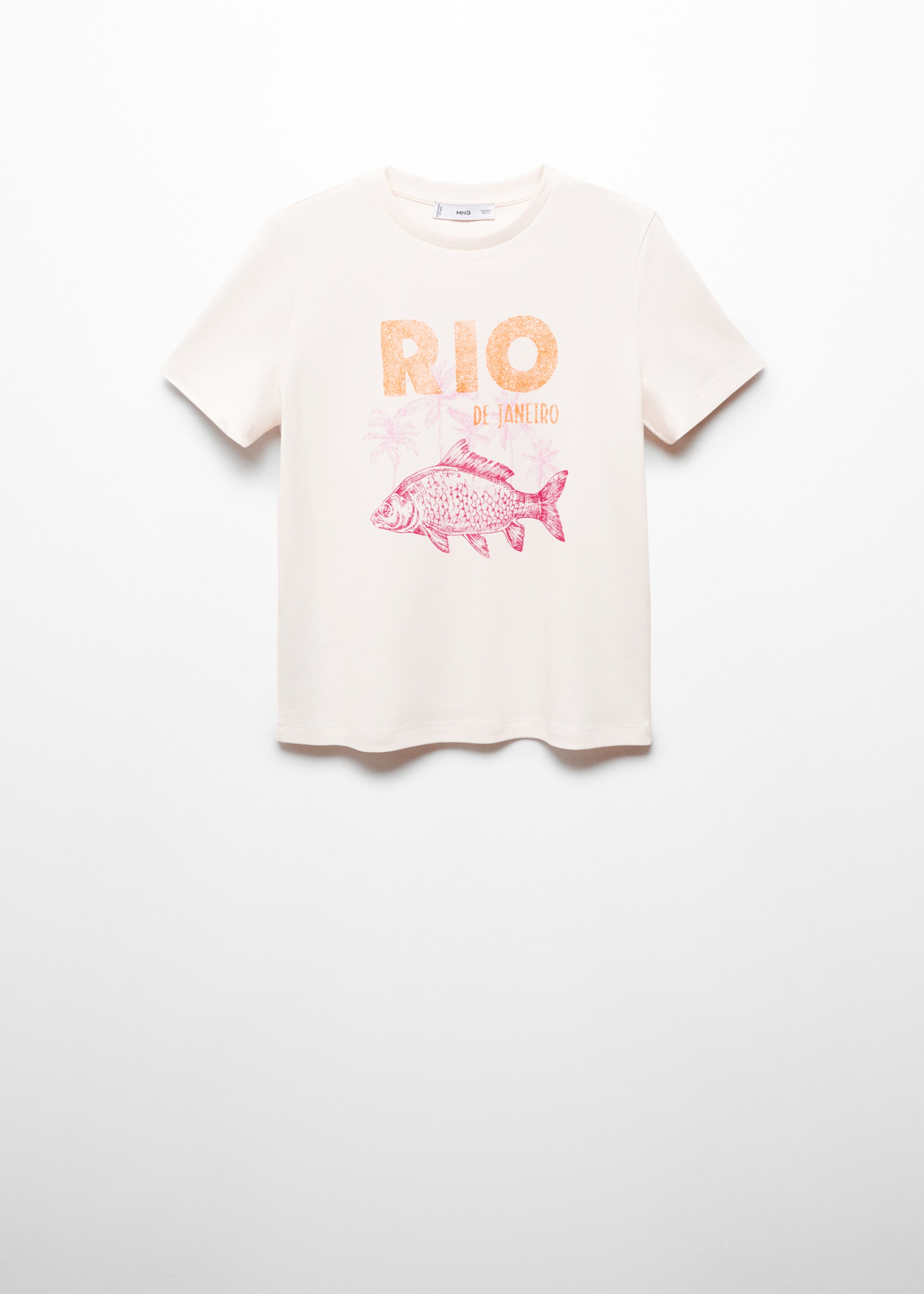 100% cotton t-shirt with printed message - Article without model