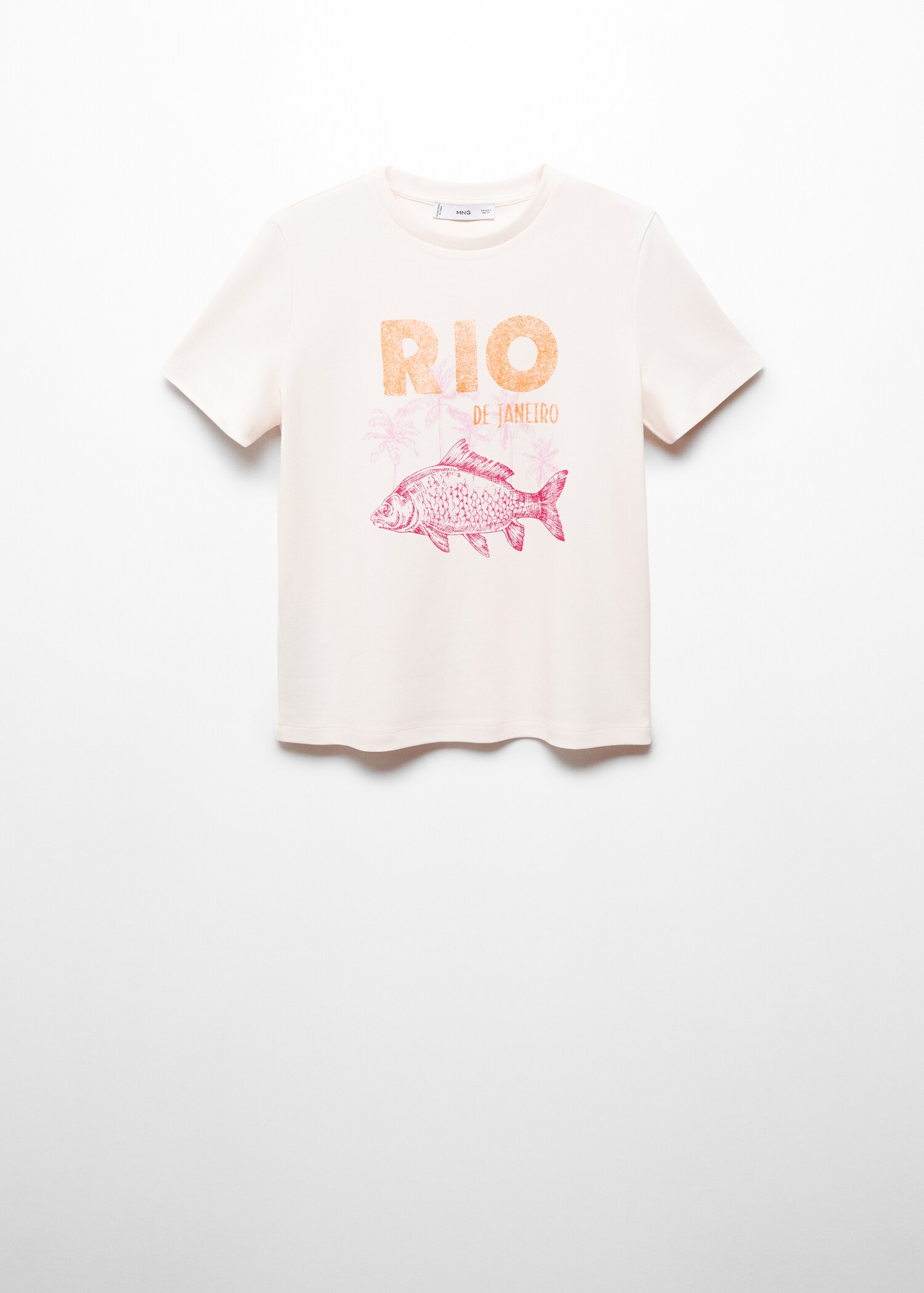 100% cotton t-shirt with printed message - Article without model