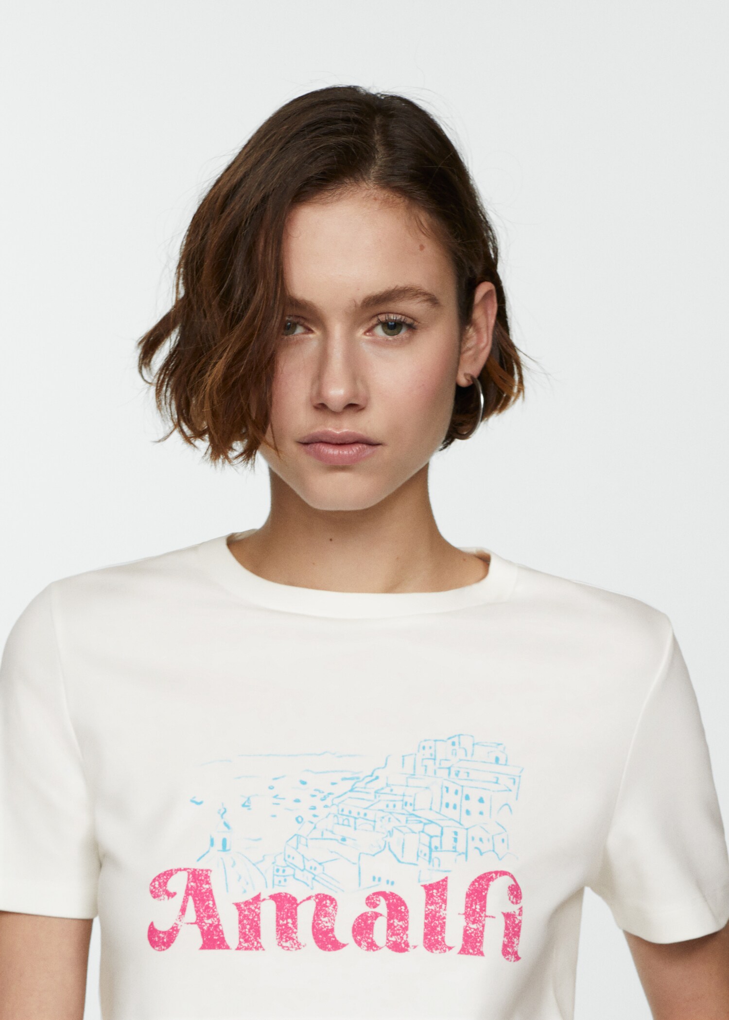 100% cotton t-shirt with printed message - Details of the article 1