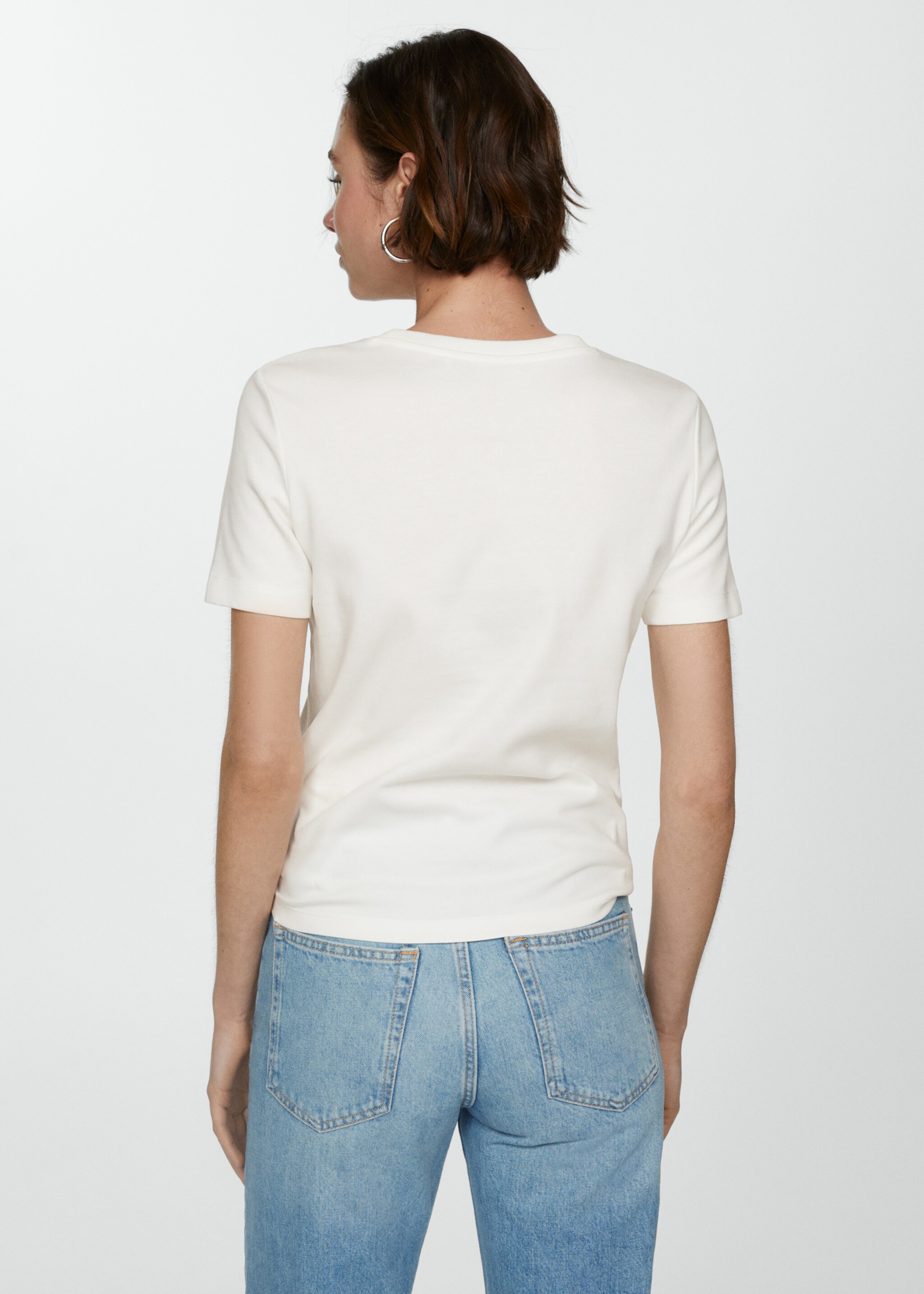 Camiseta 100% algodón mensaje estampado - Reverso del artículo