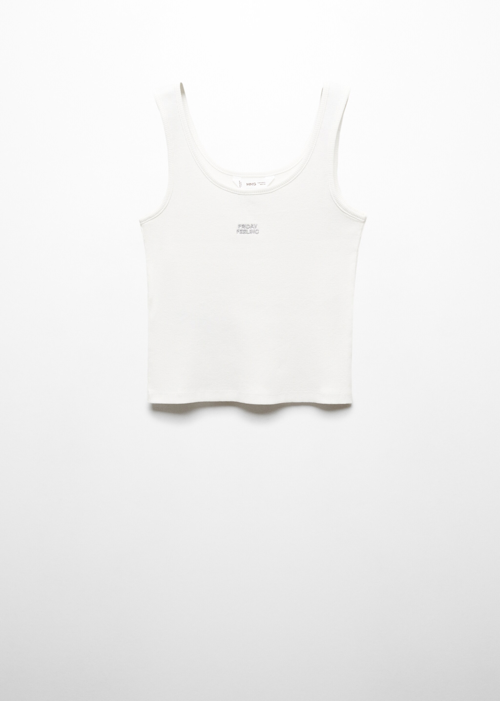 Strap cotton T-shirt - Article without model, Off White. Ref: 67007736-00.