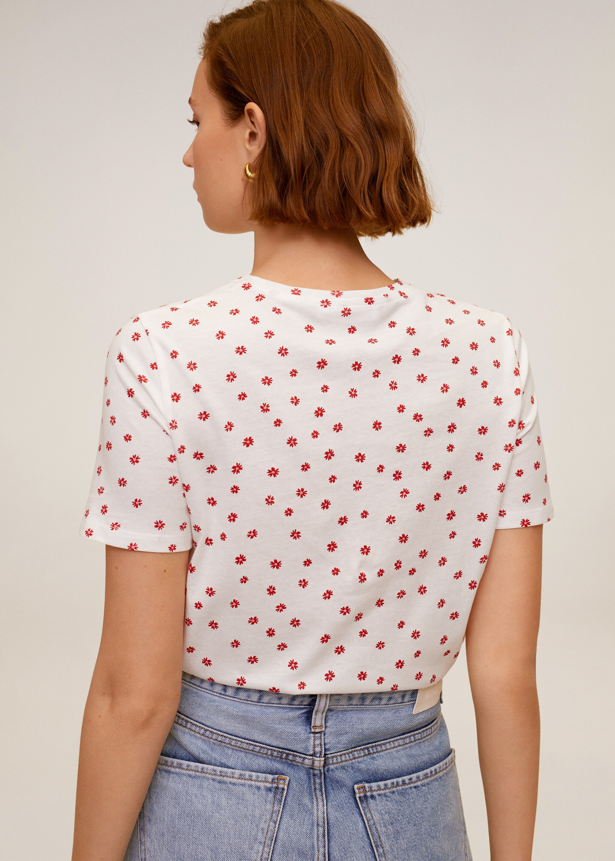 Printed cotton-blend t-shirt - Reverse of the article