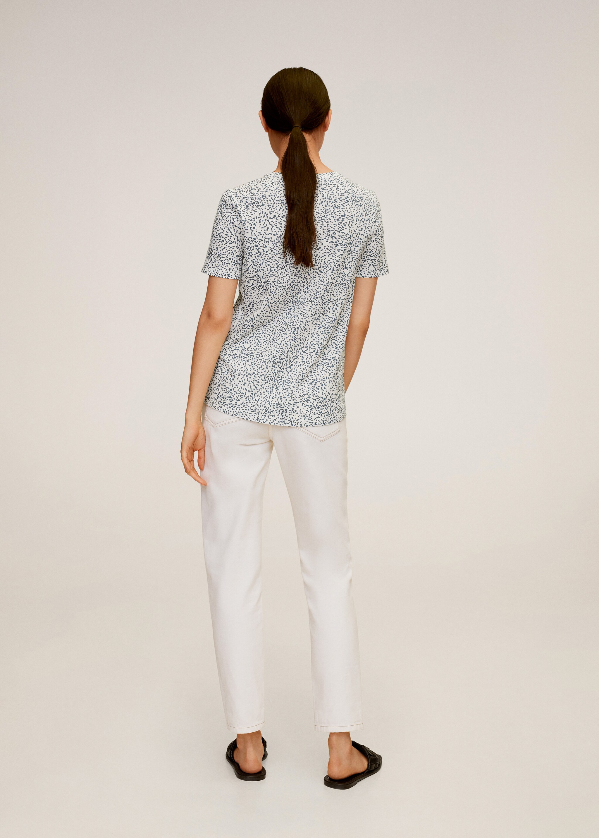 Printed cotton-blend t-shirt - Reverse of the article