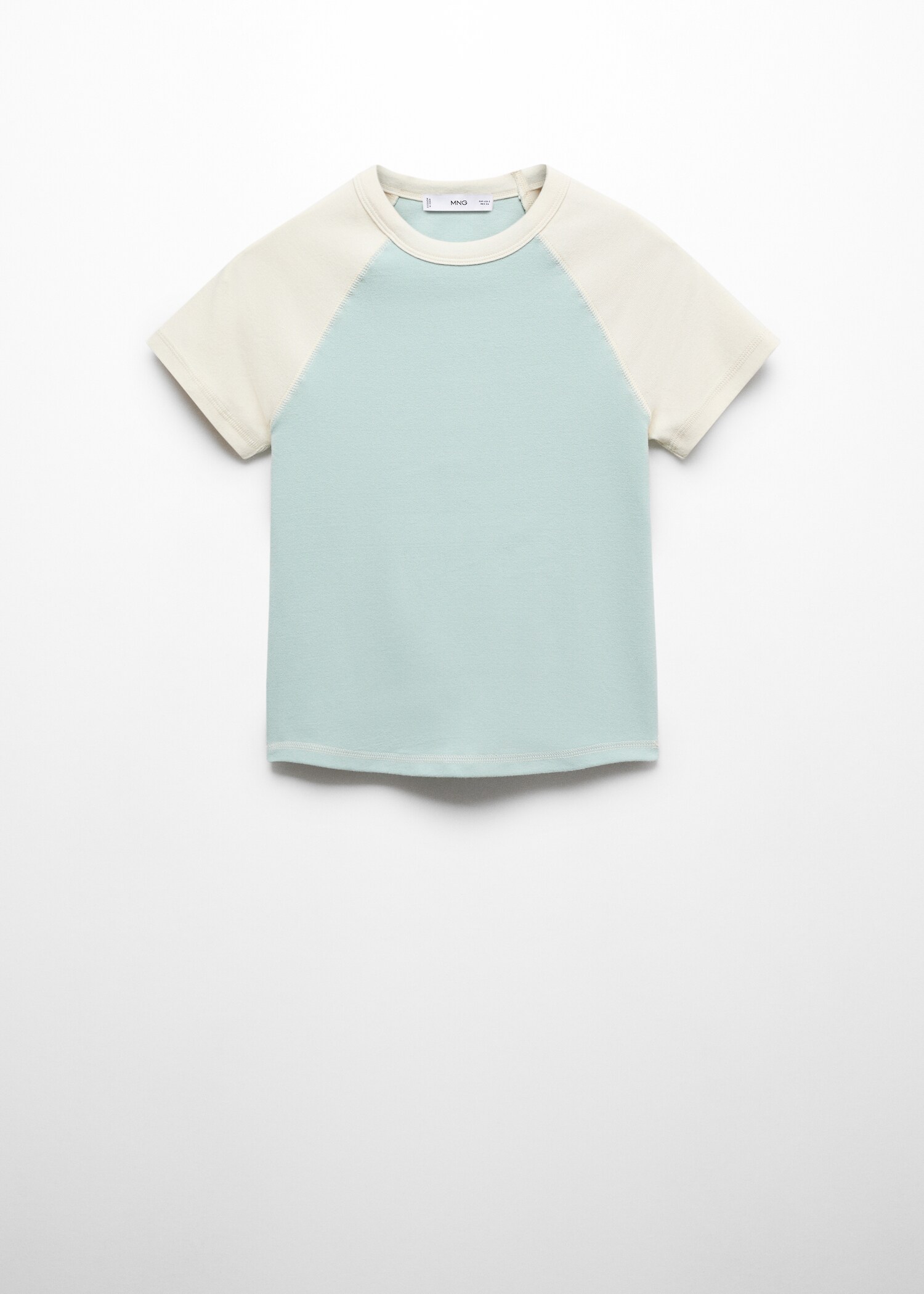 Zweifarbiges Baumwoll-T-Shirt - Artikel ohne Model