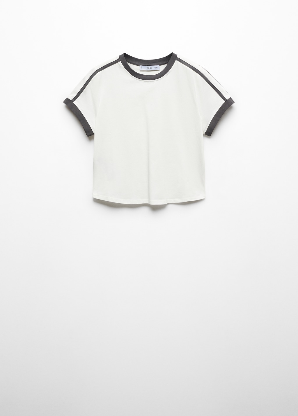 トップス CONTRAST EDGE T-SHIRT Contrast edge T-shirt | MANGO OUTLET USA