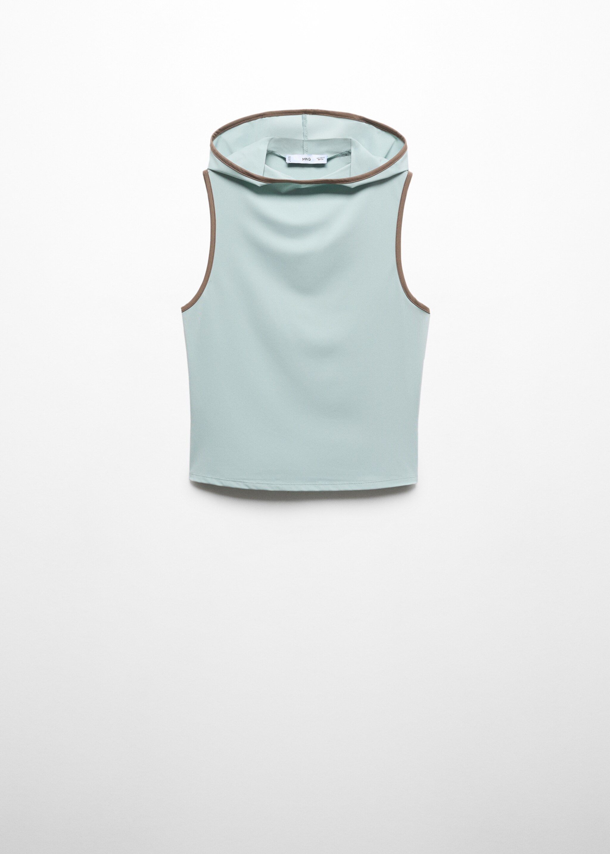 Hooded top with contrasting finish - Article without model