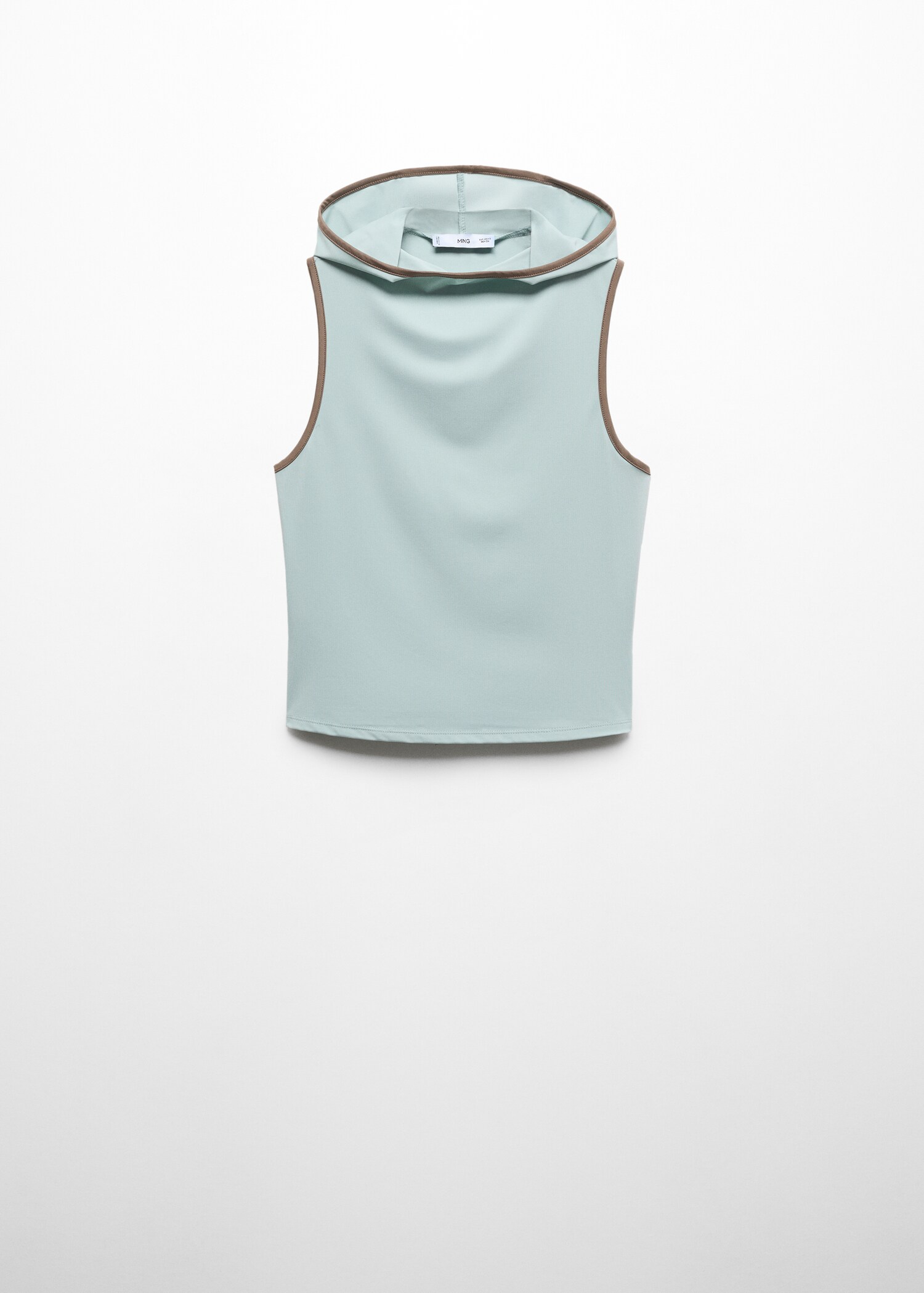 Hooded top with contrasting finish - Article without model