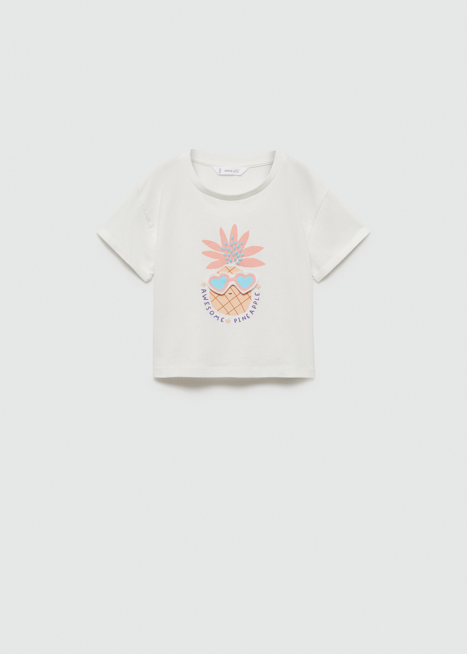T-shirt coton relief ananas - Article sans modèle