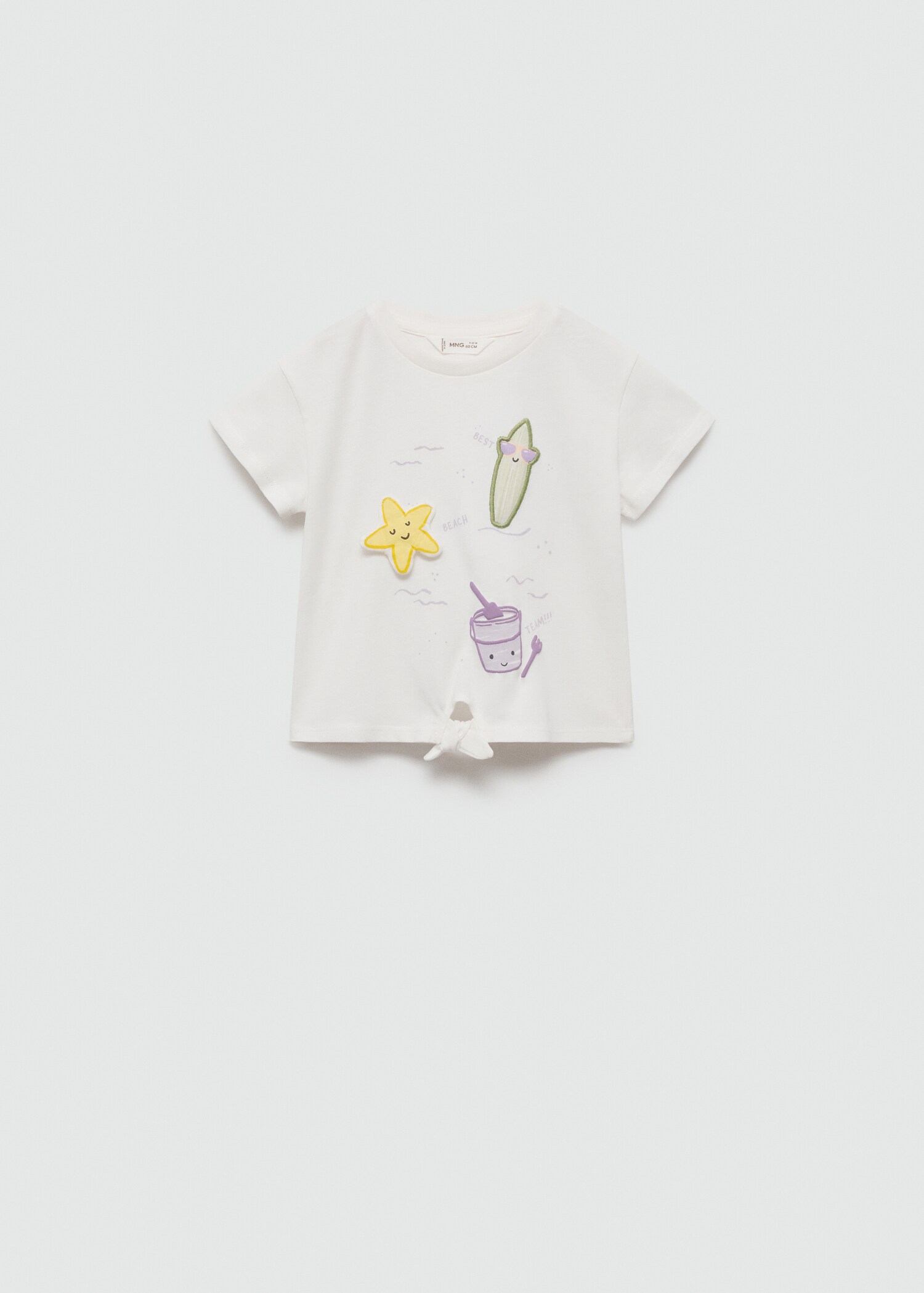 Embossed details printed t-shirt - Article without model
