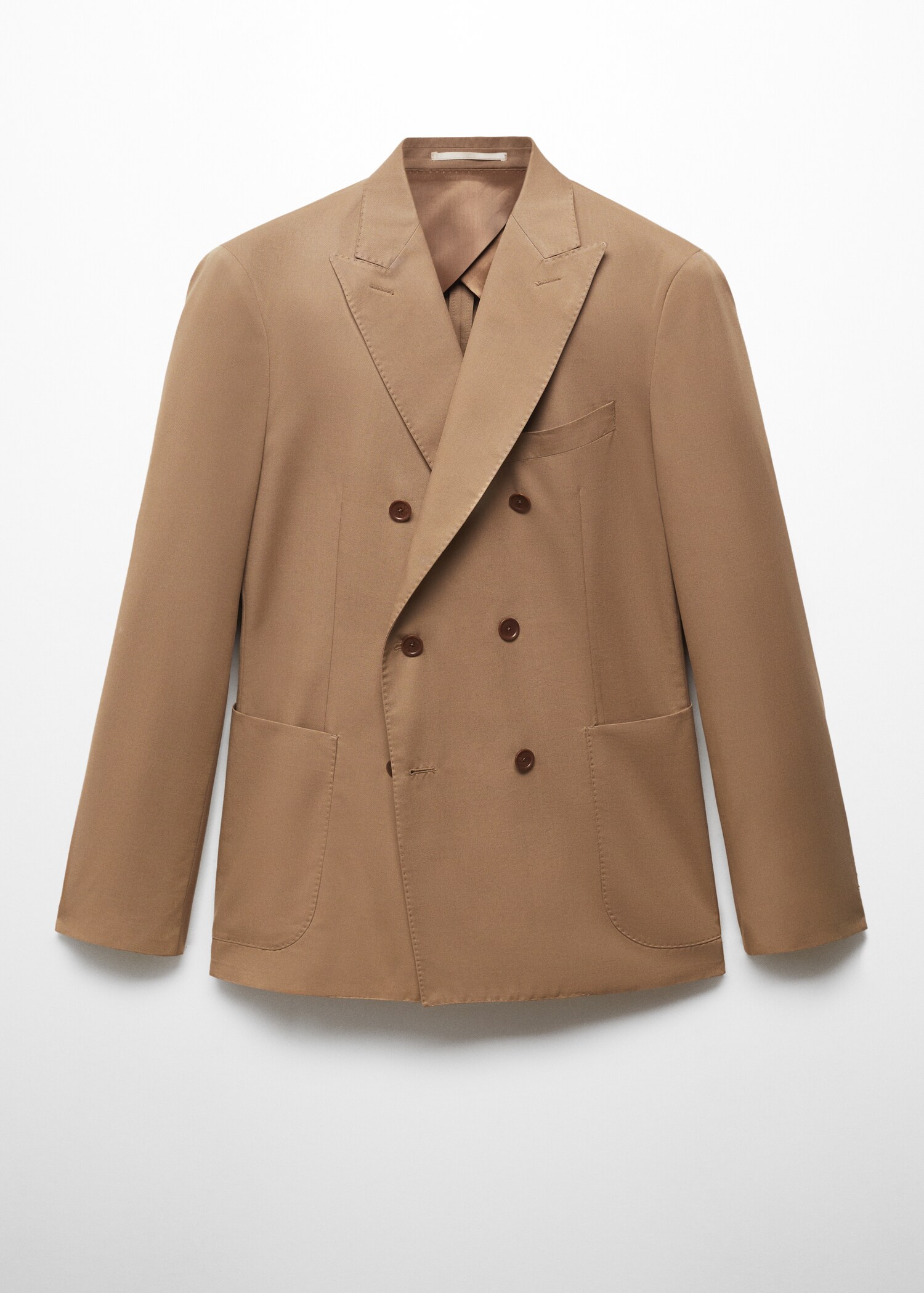 Virgin wool double-breasted suit jacket - Article without model