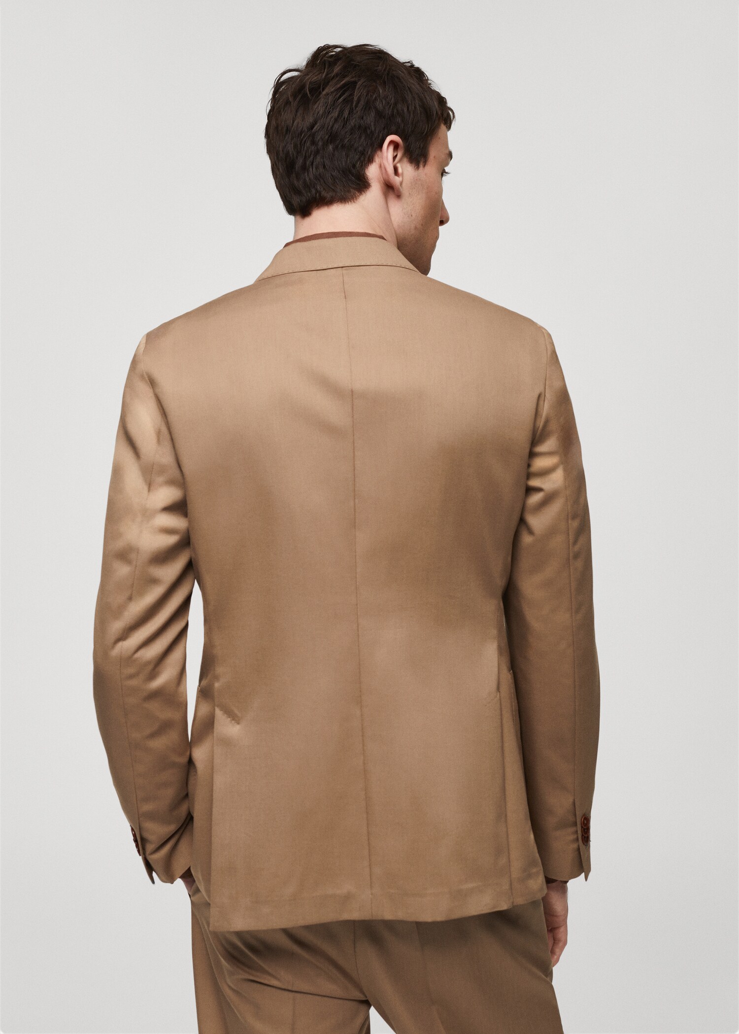 Virgin wool double-breasted suit jacket - Reverse of the article